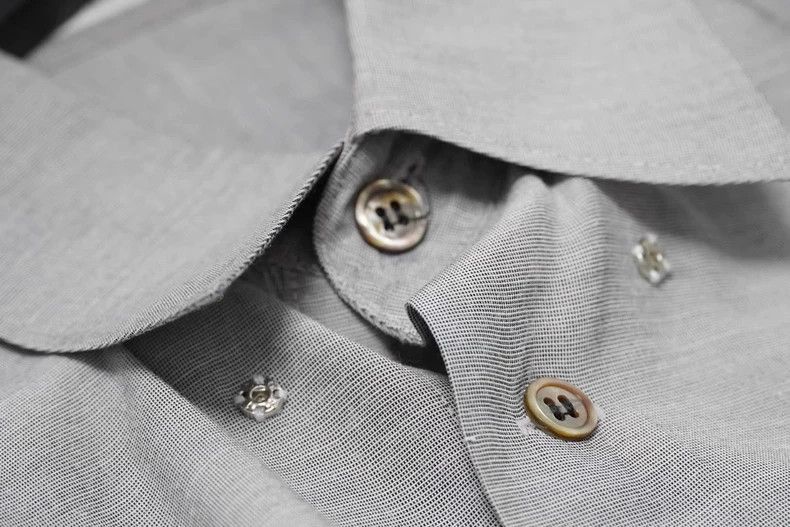 Yohji Yamamoto Yohji Yamamoto Yohji Yamamoto Gray Long Sleeve Shirt Size US L / EU 52-54 / 3 - 3 Thumbnail