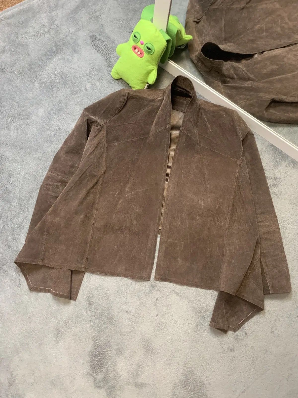 Vintage Vintage Avant Garde Sued Asymmetrical Jacket Owens Style Size US M / EU 48-50 / 2 - 1 Thumbnail