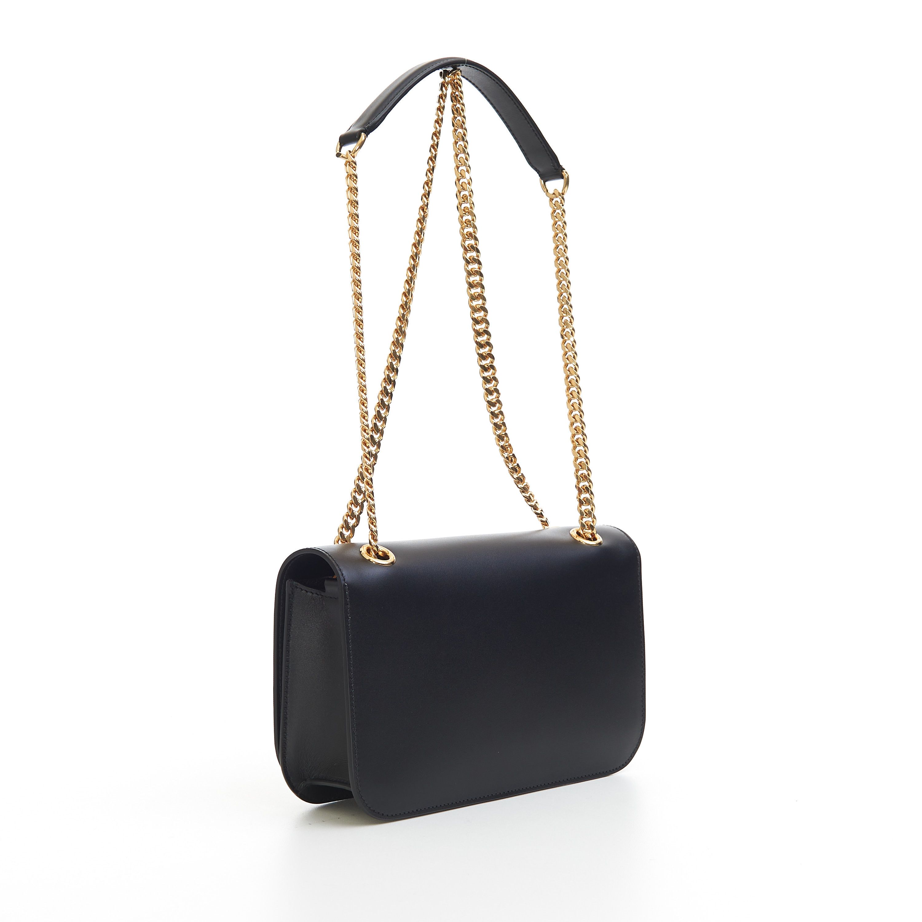 Celine Medium Bag Triomphe Frame In Black Shiny Calfskin Size ONE SIZE - 4 Thumbnail