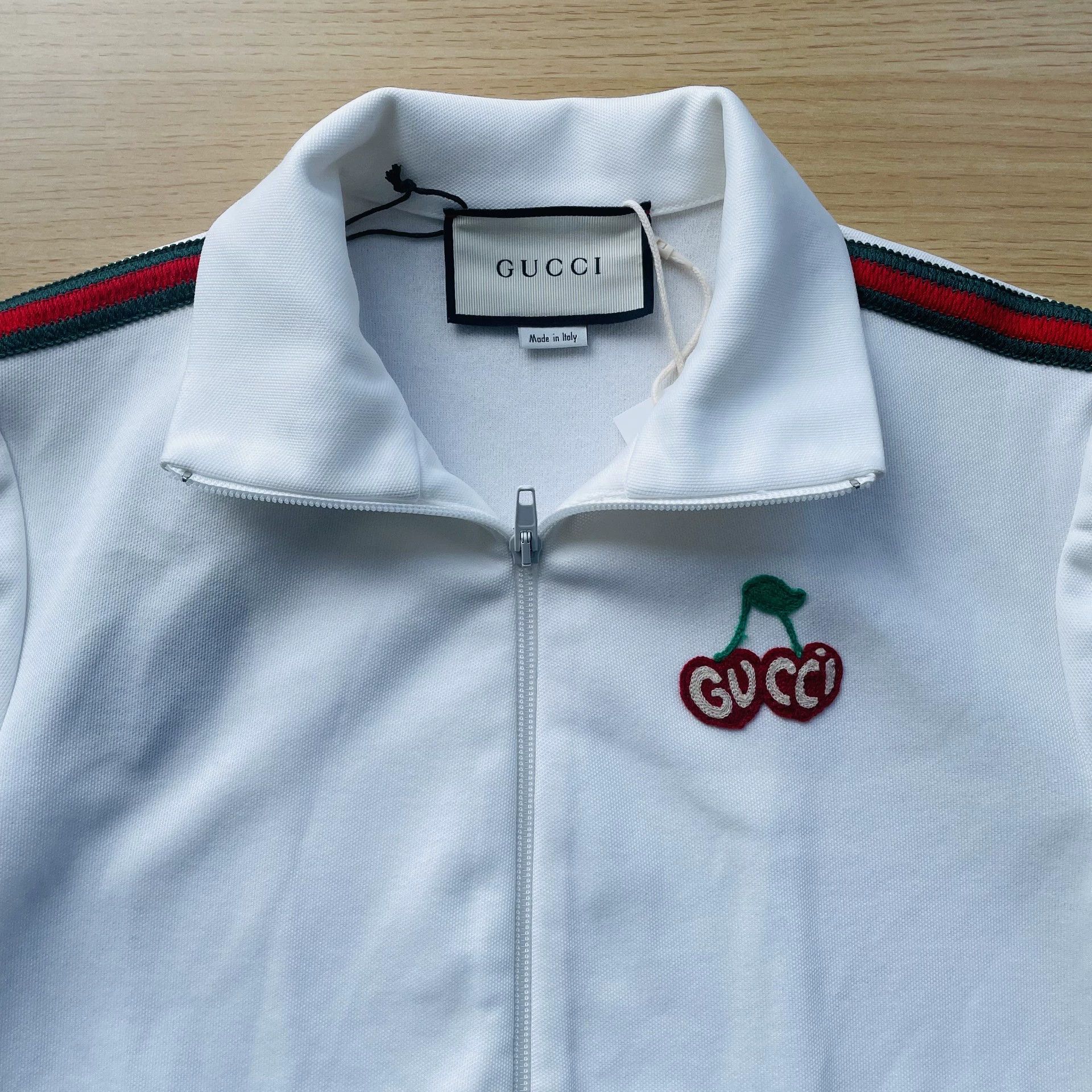 Gucci GUCCI Logo Embroidered Zip Collar Women's White XS Size XS / US 0-2 / IT 36-38 - 3 Thumbnail