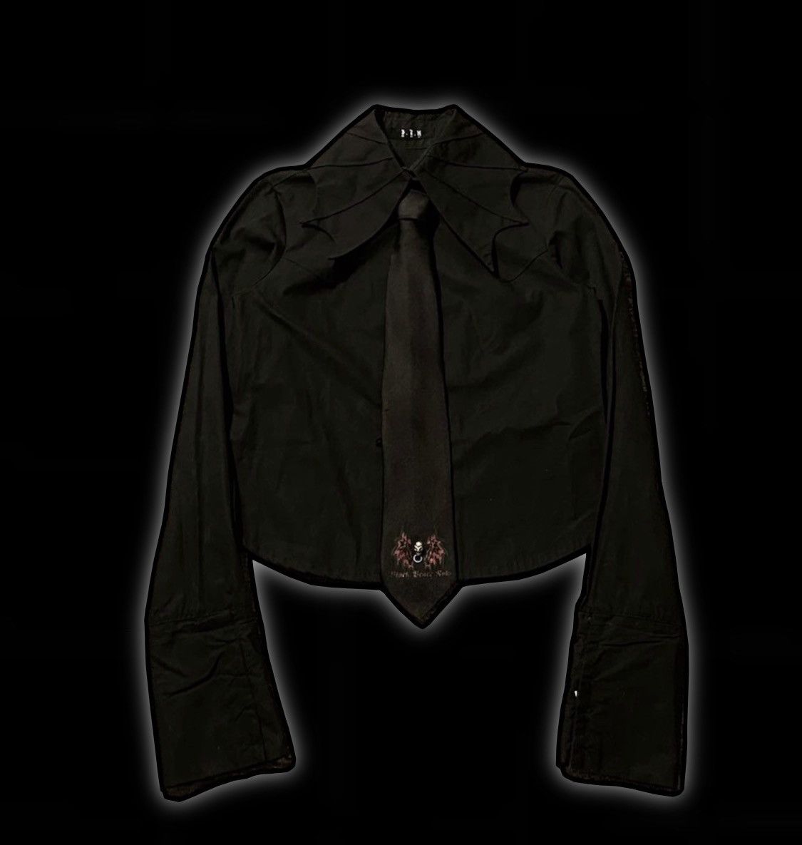 トップス Peace Now Big Bat Collar Shirts Japanese Brand black peace now button up bat collar shirt
