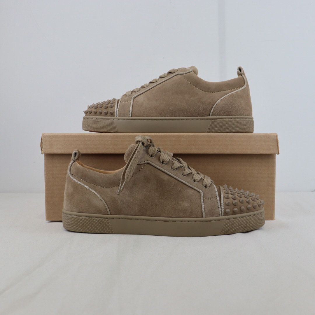 Christian Louboutin o1rshd1 Louis Junior Spikes Orlato Shoes in Brown Size US 9 / EU 42 - 1 Thumbnail