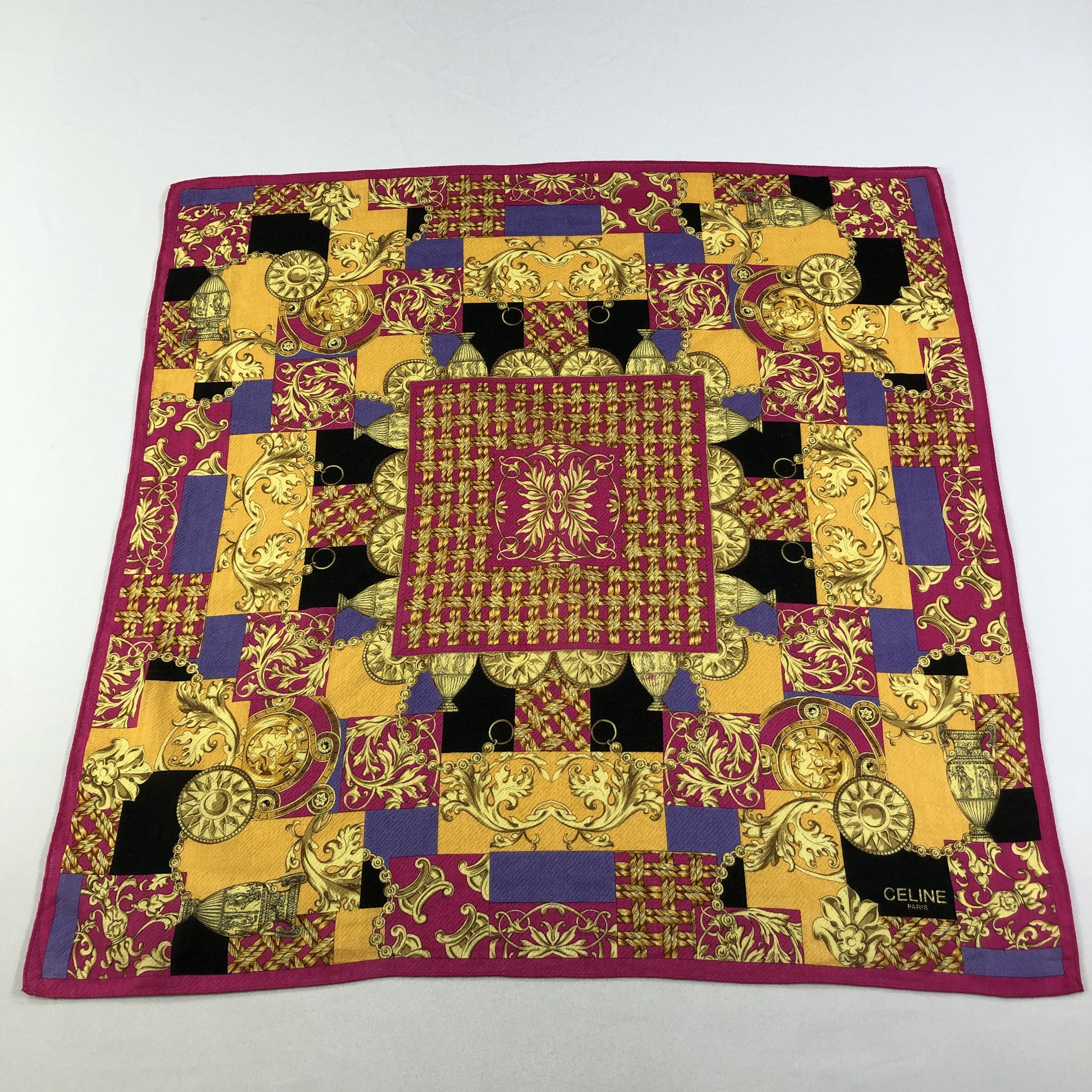 Celine Celine Baroque Handkerchief Neckerchief Bandana H1815 Size ONE SIZE - 3 Thumbnail