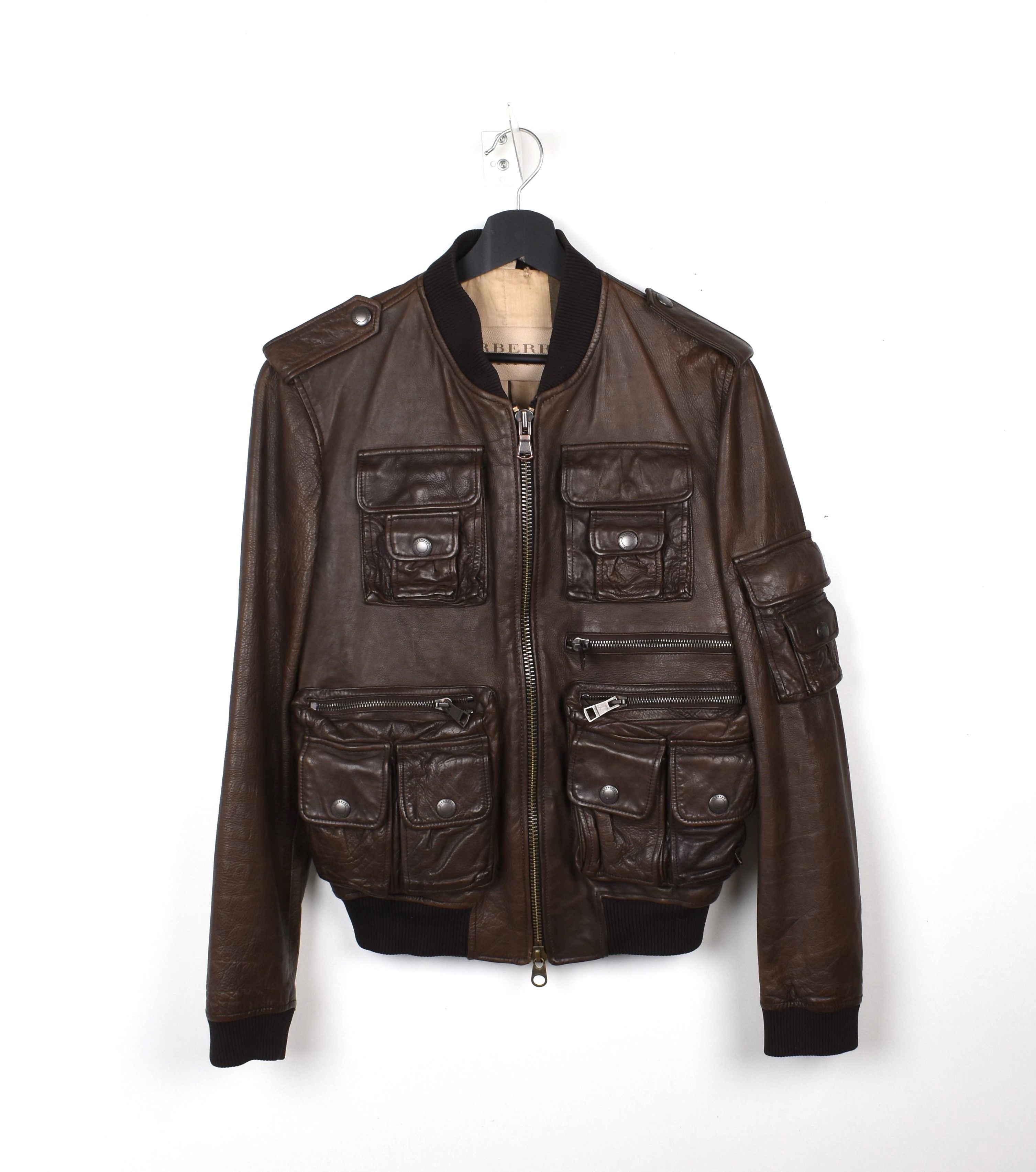 Burberry Burberry Brit Men Jacket Leather Multi Pocket, Vintage, M Size US M / EU 48-50 / 2 - 1 Thumbnail