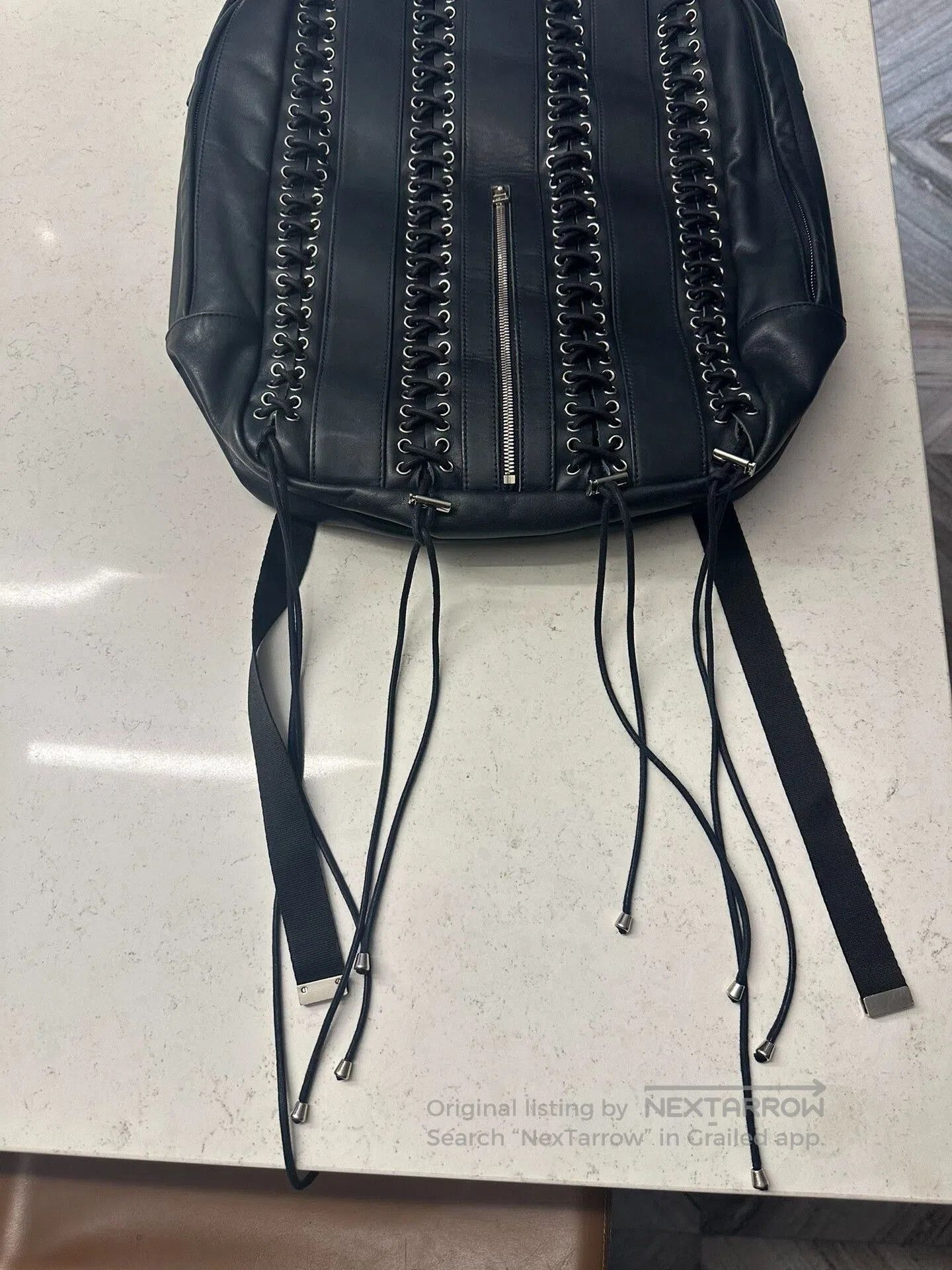 Hood By Air hood by air stylish black backpack with laces. Size ONE SIZE - 2 Thumbnail