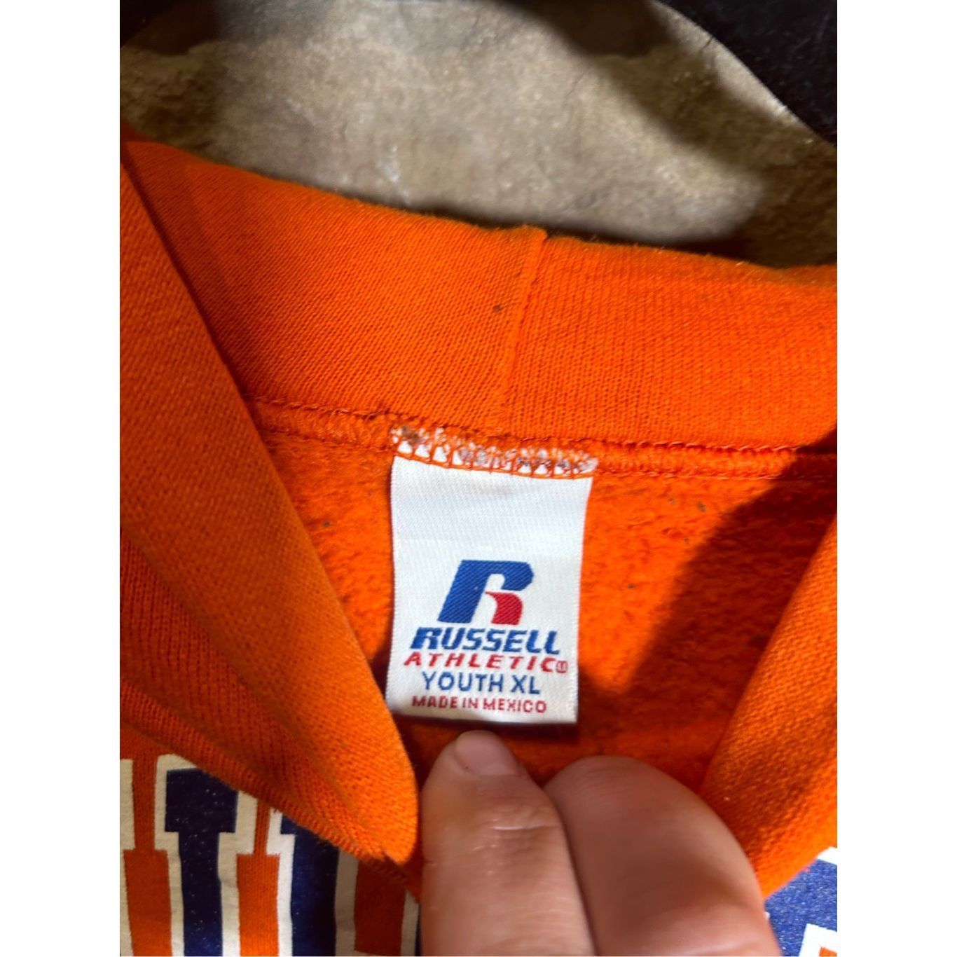 Russell Athletic Vintage Y2K Russell Auburn Orange youth XL Hoodie ￼ Size US XL / EU 56 / 4 - 4 Thumbnail