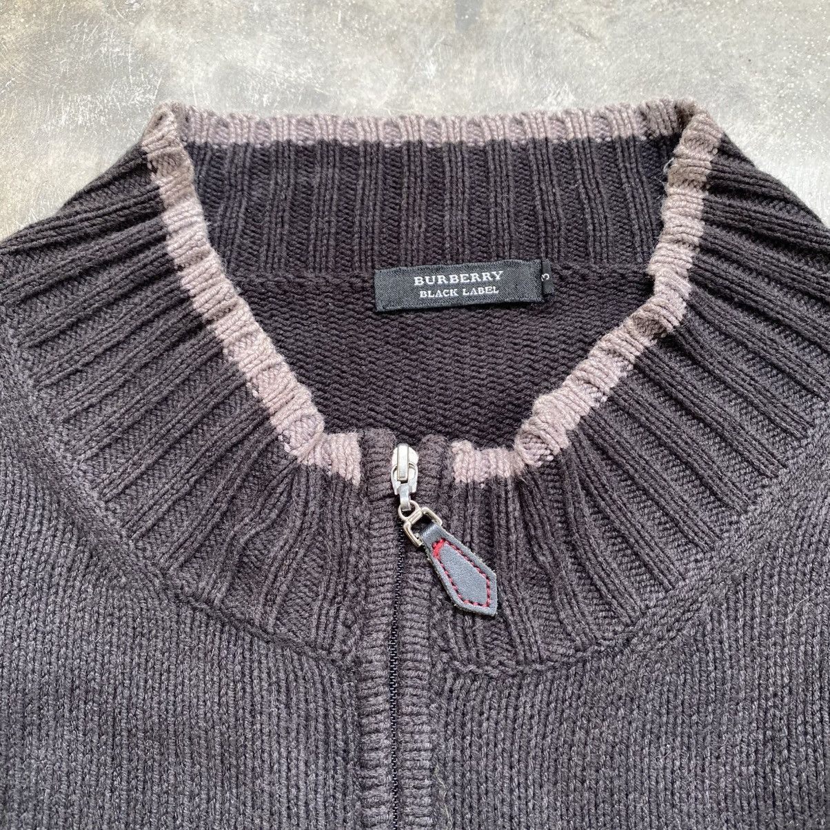 Burberry 2000s Burberry Brown Black Label Zip Sweater Size US M / EU 48-50 / 2 - 5 Thumbnail