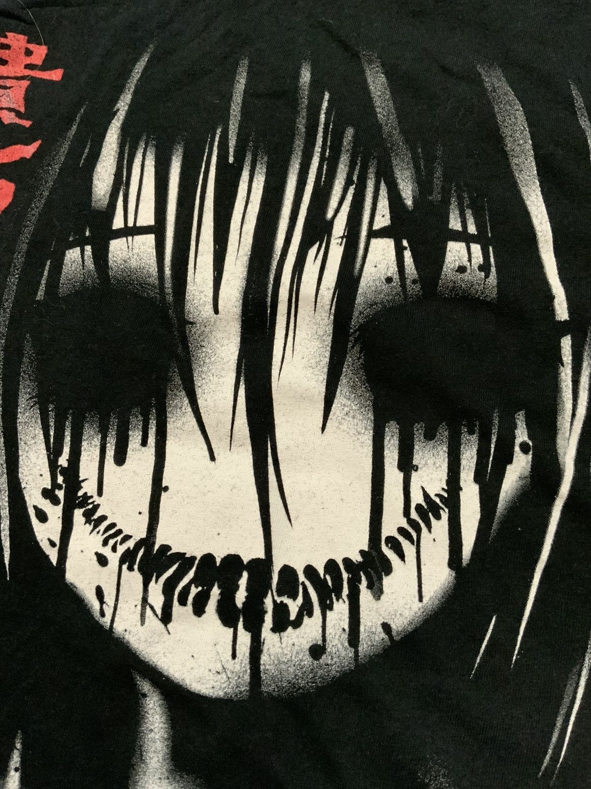 Other Spencer’s Horror Scary Ghost Anime Manga Kanji Black T-Shirt Size US XL / EU 56 / 4 - 3 Thumbnail
