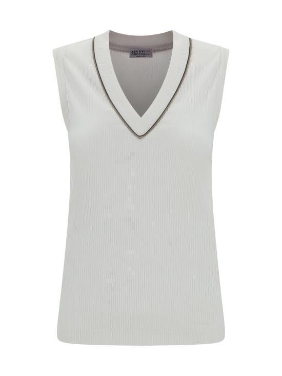 BRUNELLO CUCINELLI Women Tops MG902FP312 COW29 WHITE