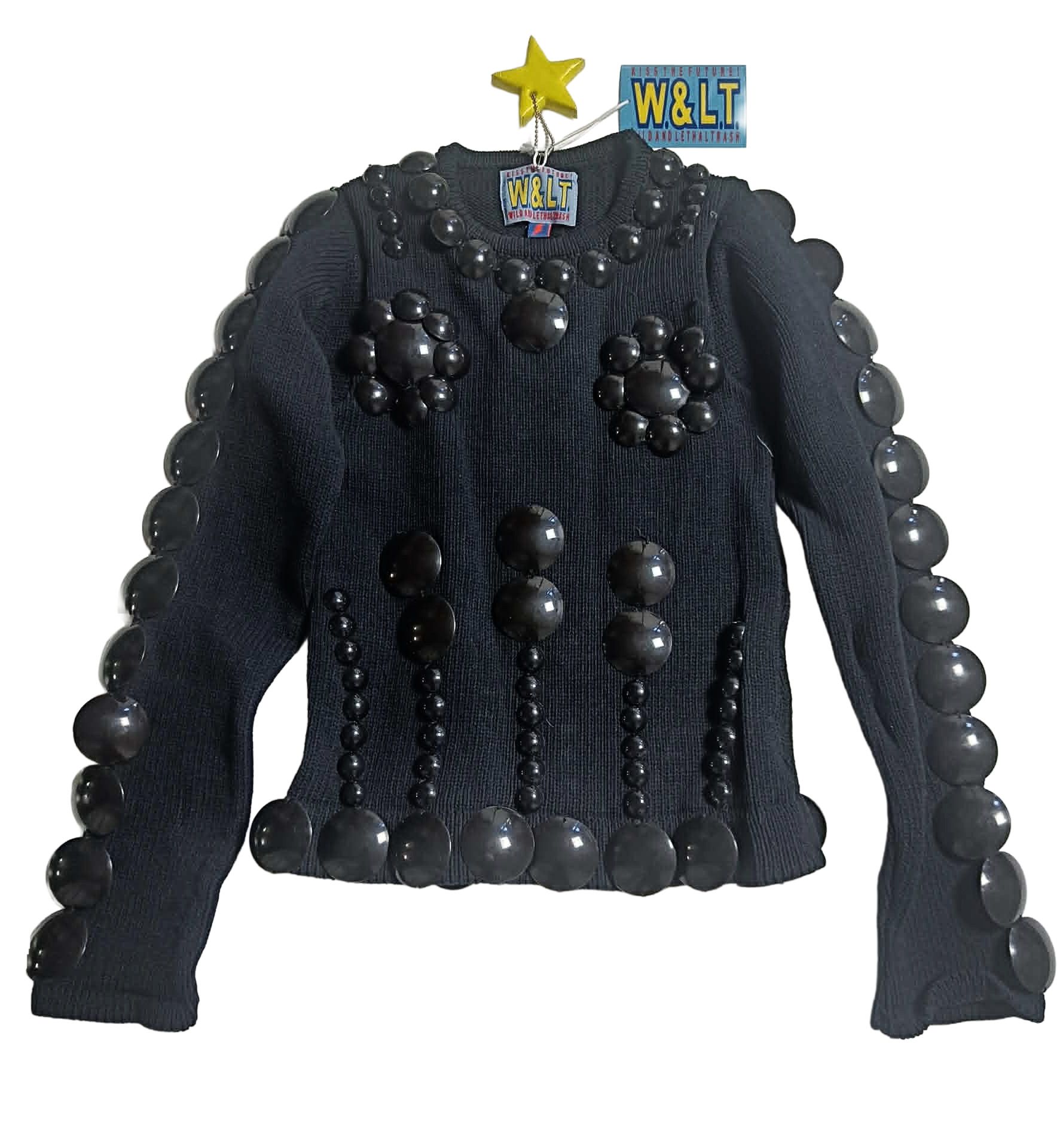 Walter Van Beirendonck black sequin sweater Size M / US 6-8 / IT 42-44 - 1 Thumbnail