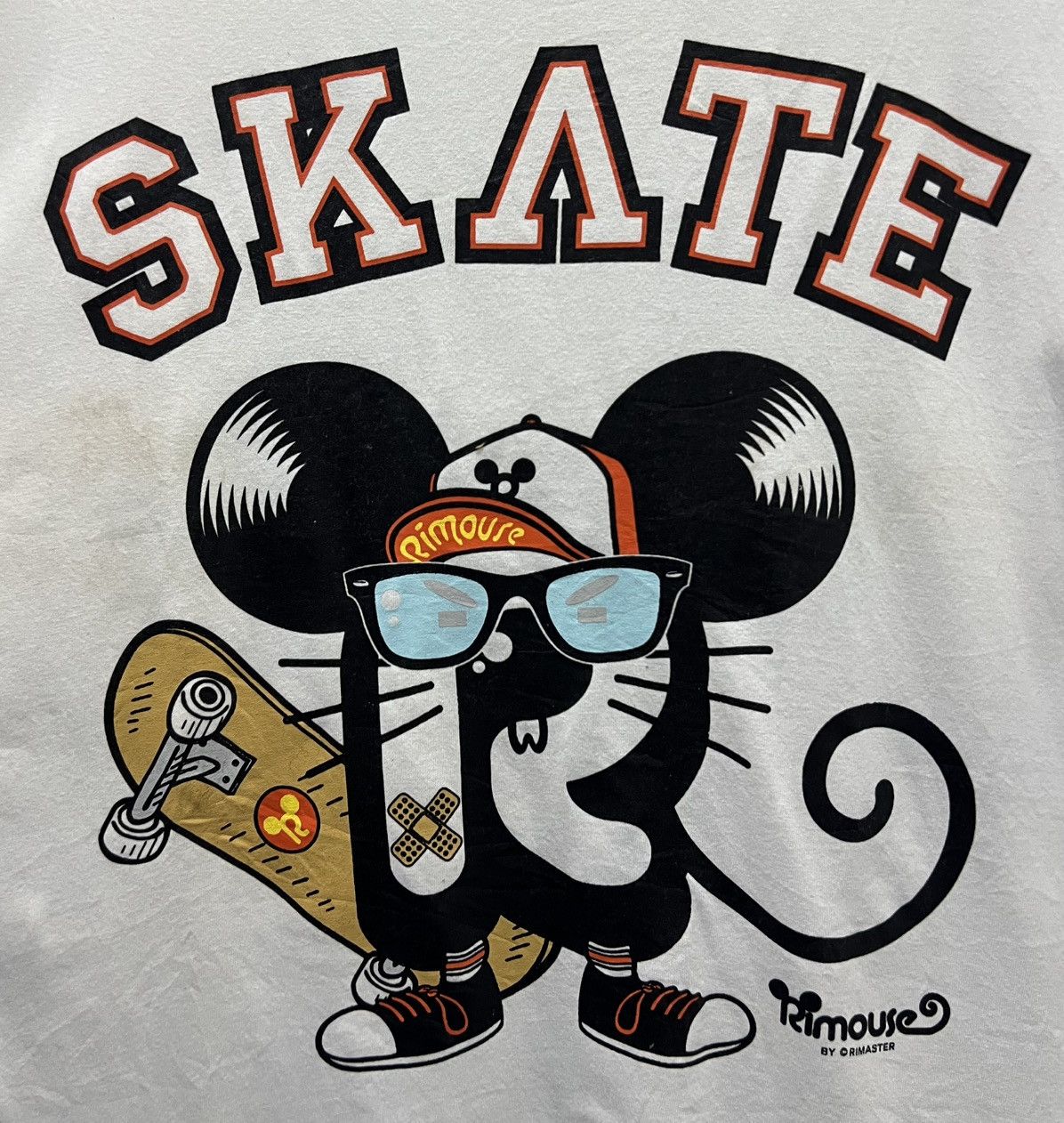 Vintage VINTAGE SKATE RIMOUSE BY RIMASTER TEE SHIRT Size US XXL / EU 58 / 5 - 3 Thumbnail