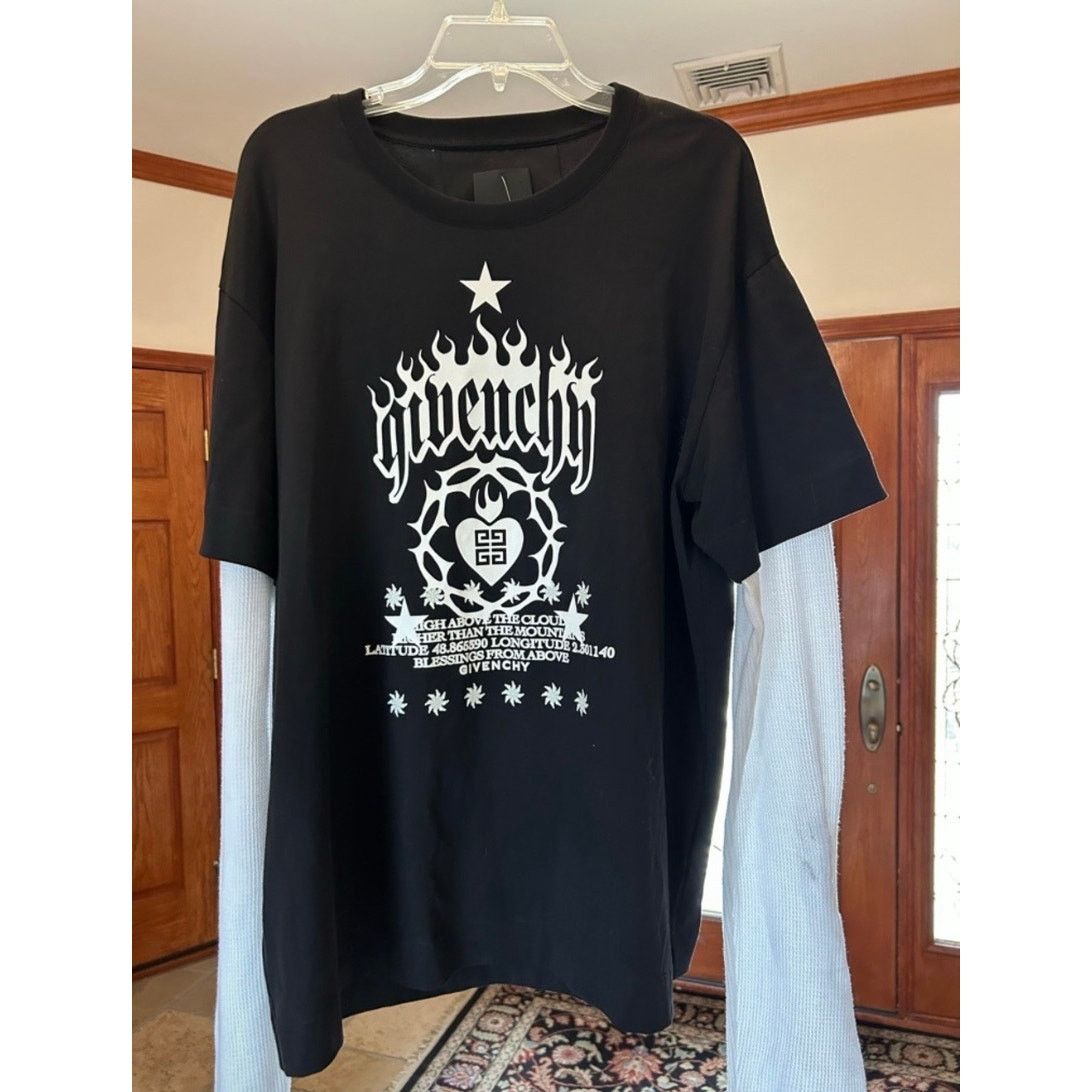 Givenchy Givenchy Black Graphic Logo T-Shirt Size US XXL / EU 58 / 5 - 3 Thumbnail