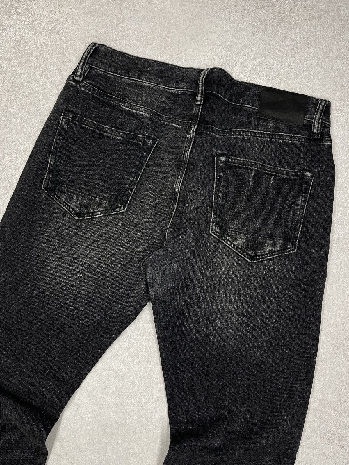 Allsaints × Designer Mens AllSaints Rex Denim Jeans Grey Big Logo Pocket Size 31 Size US 31 - 3 Thumbnail