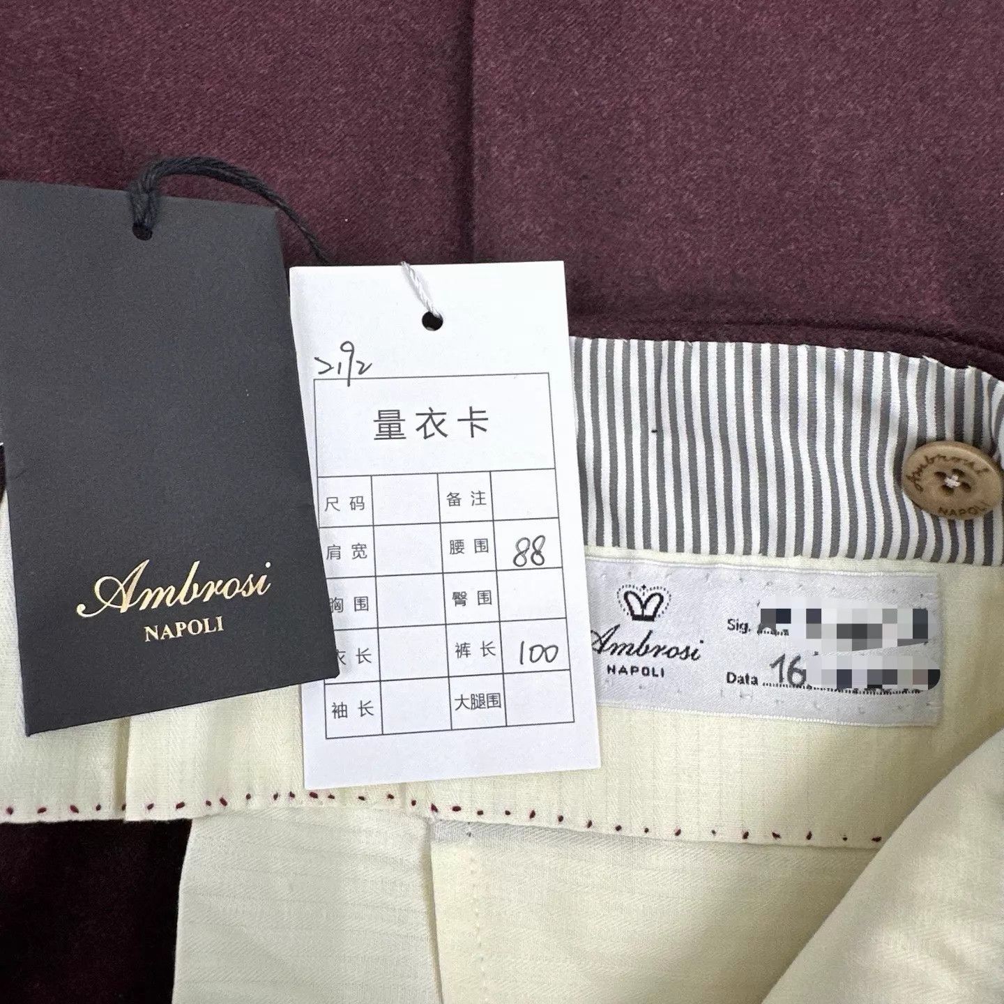 Other Sartoria Pirozzi Napoli Bespoke Suit 48-50 NWT Dust Size 48R - 9 Thumbnail