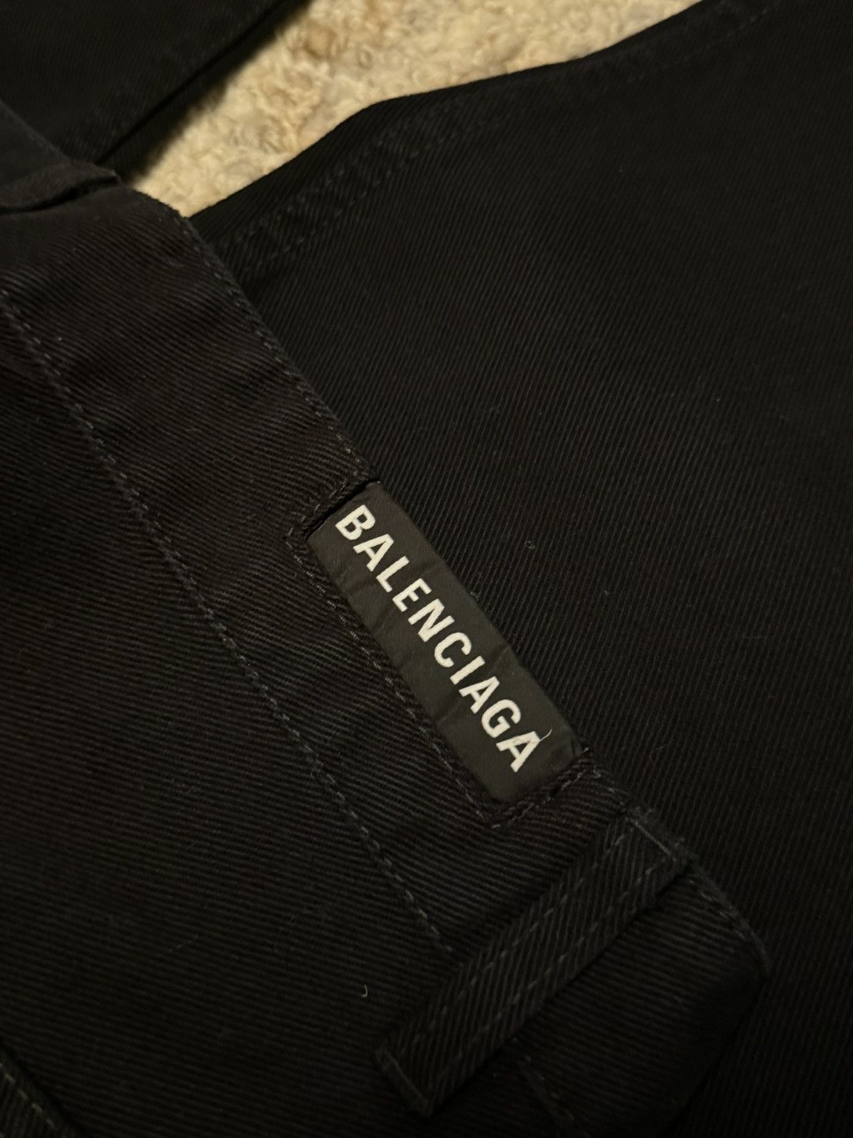 Balenciaga Balenciaga Ripped Hem Black Denim Jeans Size US 29 - 3 Thumbnail