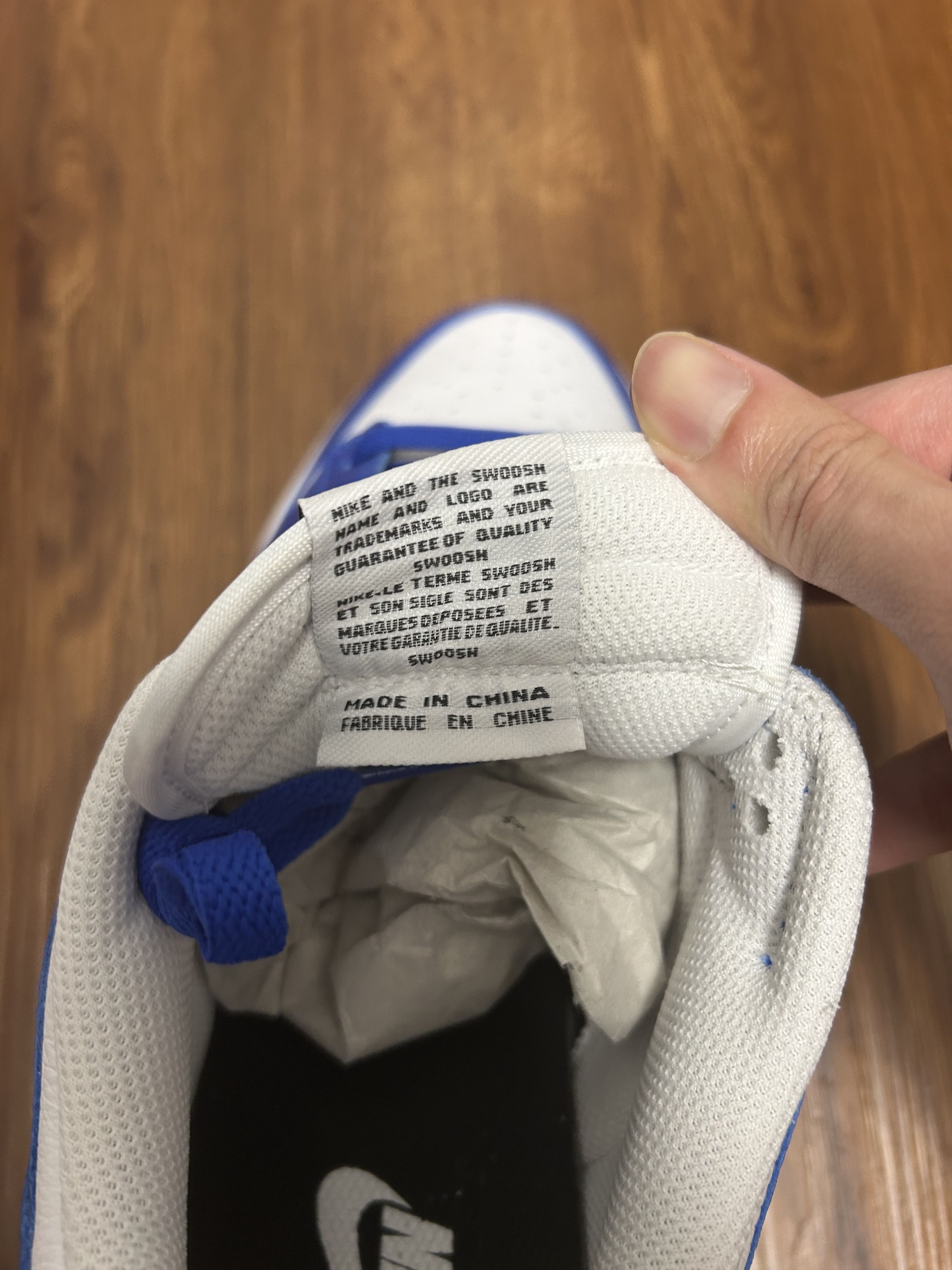 Nike Nike By You Dunk Low White Royal Blue Size US 10.5 / EU 43-44 - 7 Thumbnail