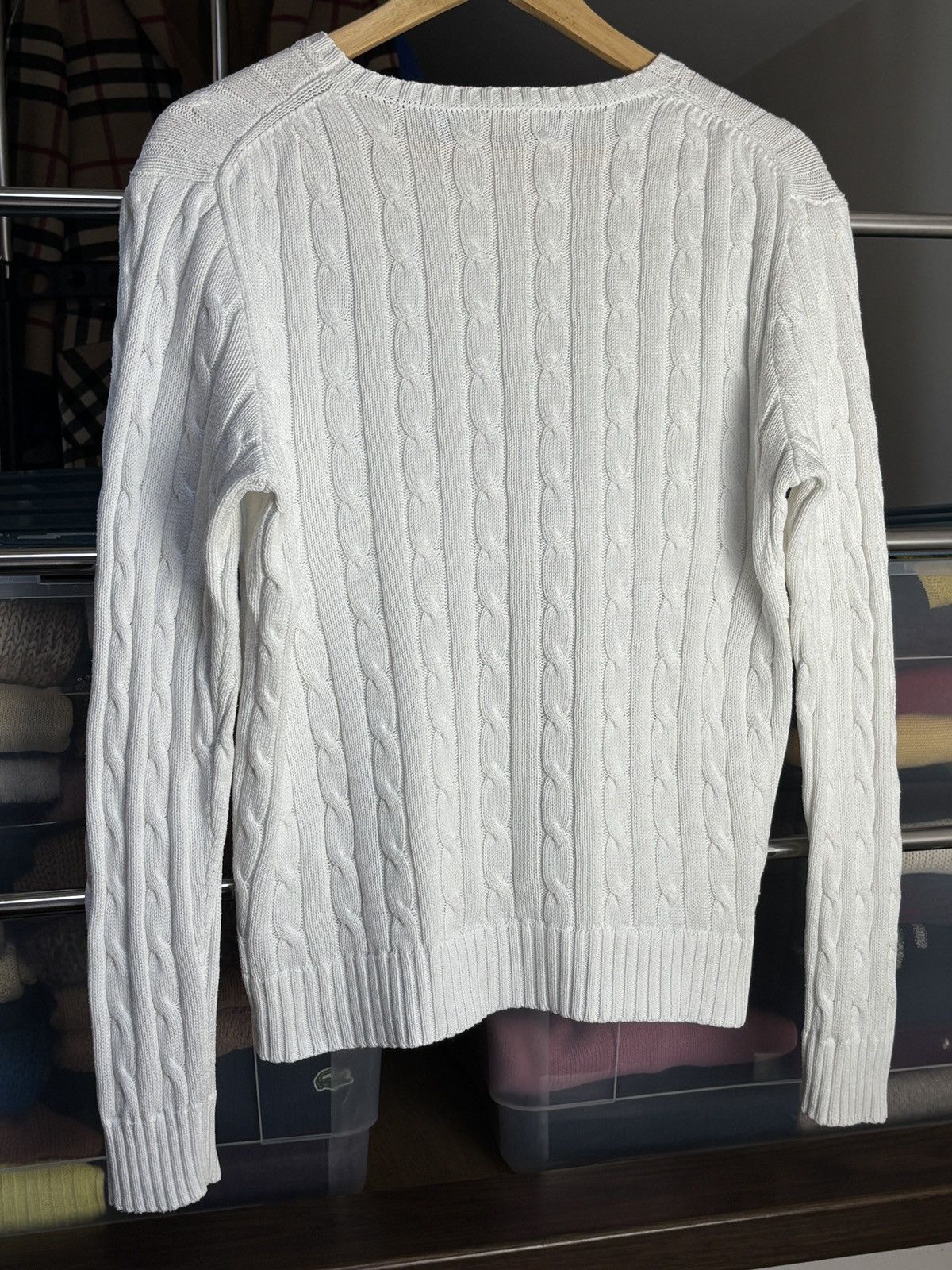 Polo Ralph Lauren Polo Ralph Lauren Cable Knit Logo Sweater Size L / US 10 / IT 46 - 4 Thumbnail