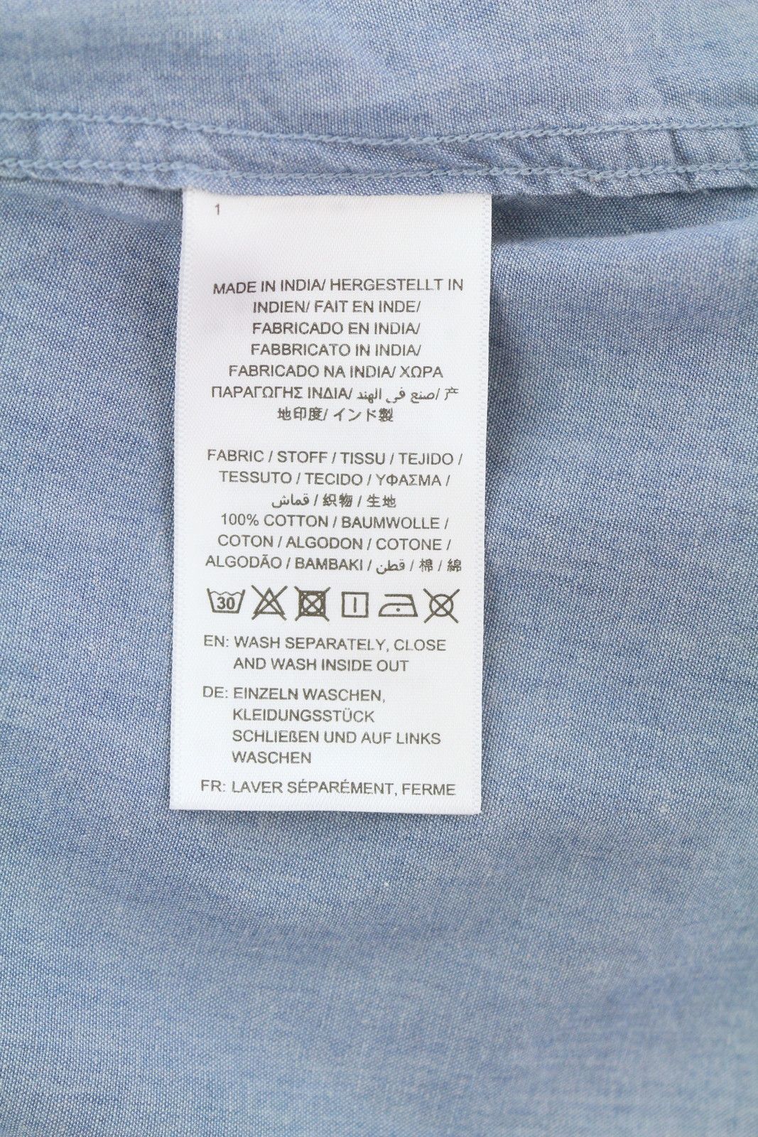 Gant RUGGER CHAMBRAY L Blue Belted Button-Down Shirt 84984 Size L / US 10 / IT 46 - 8 Thumbnail