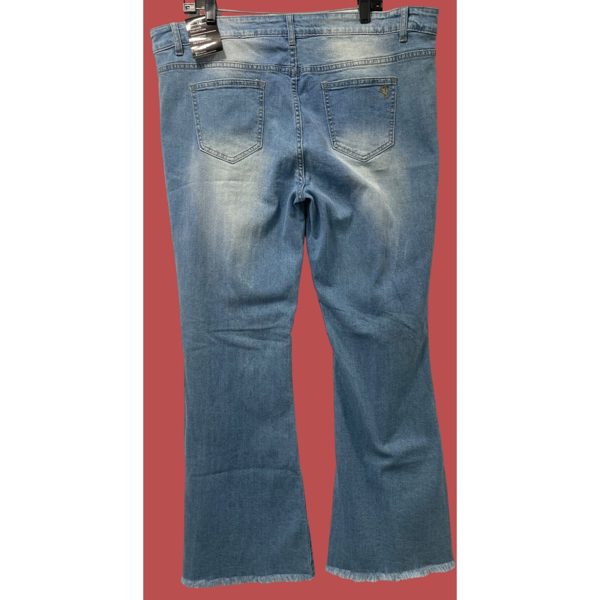 Other Rue + - Women's Sculpting Stretch Jeans Distressed - Blue Wa Size 41" - 2 Thumbnail
