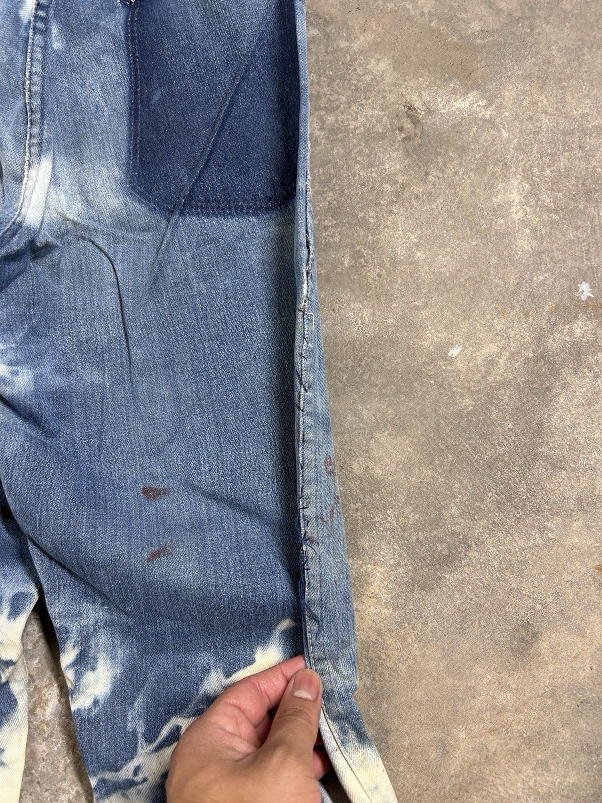 Other Vintage 60’s Flared High Jeans Boho Bleached Distressed Size 26" / US 2 / IT 38 - 8 Thumbnail