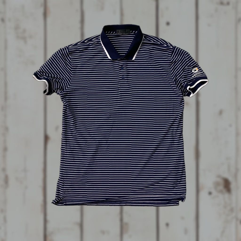 G/FORE G/FORE Polo Shirt Mens Large Blue Short Sleeve Stripes Golf Bandon Dunes Skull Print Size US L / EU 52-54 / 3 - 1 Thumbnail