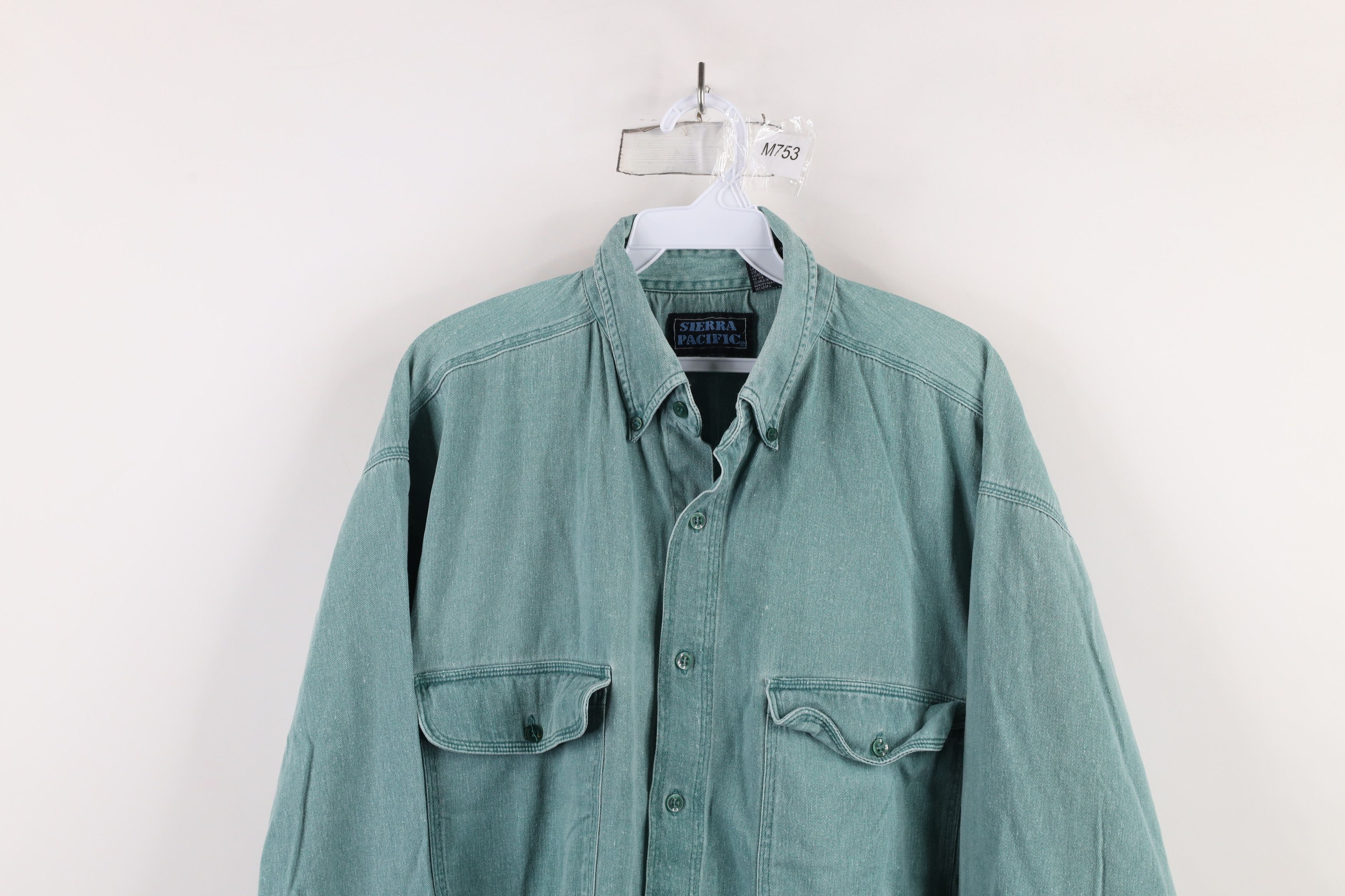 Vintage Vintage 90s Streetwear Denim Jean Button Down Shirt Size US L / EU 52-54 / 3 - 2 Thumbnail