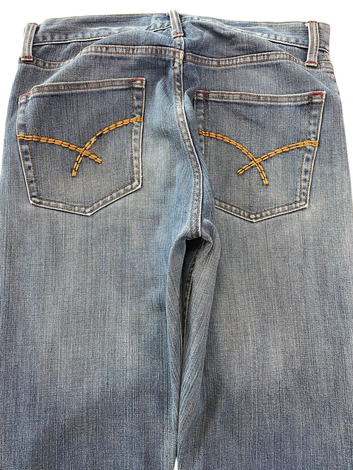 VILLAND Villand Faded Wash Whiskered Patch Work Style Straight Leg Size US 31 - 4 Thumbnail
