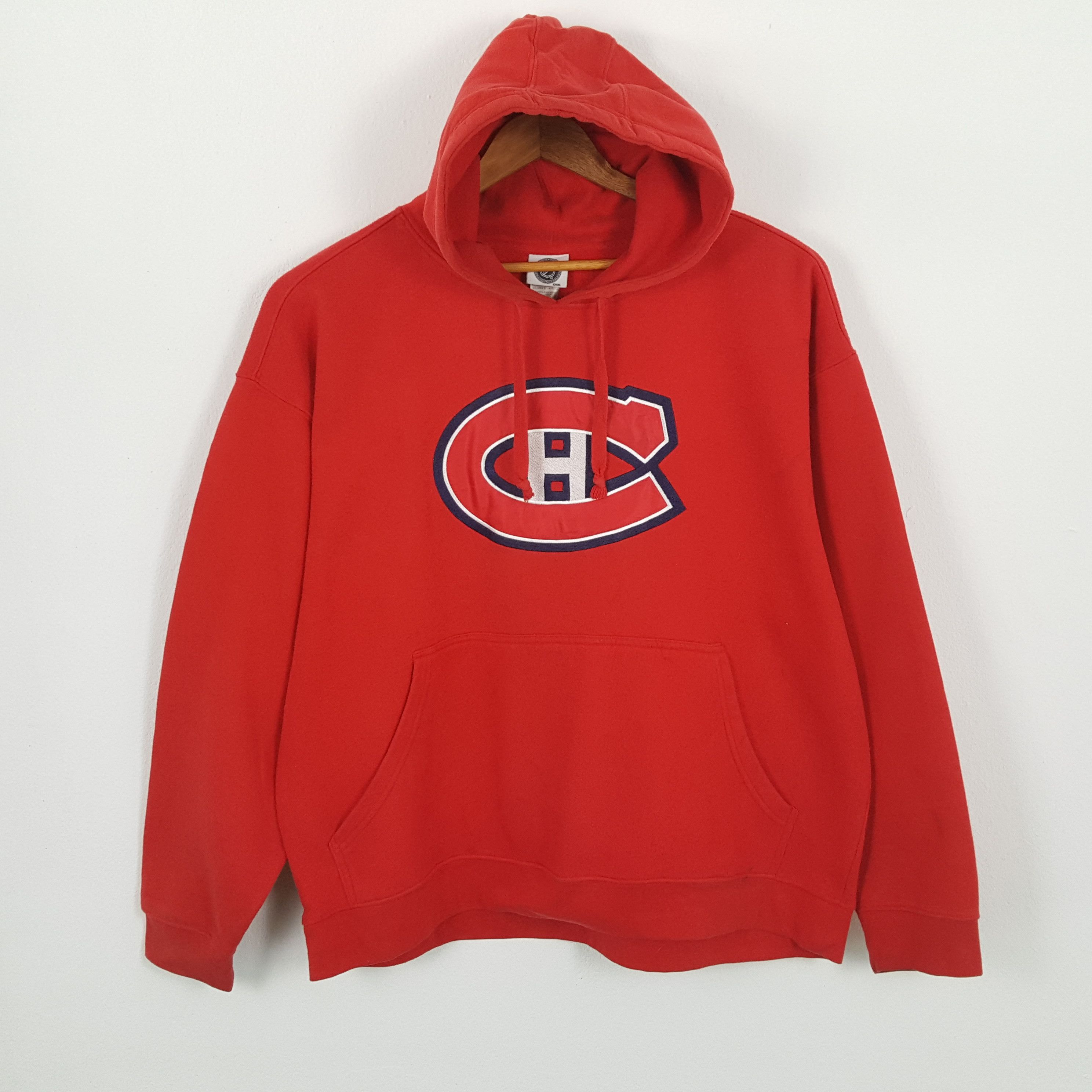 image of Nhl x Vintage Montreal Canadians American Football Nfl Hoodies in Red, Men's (Size 2XL)