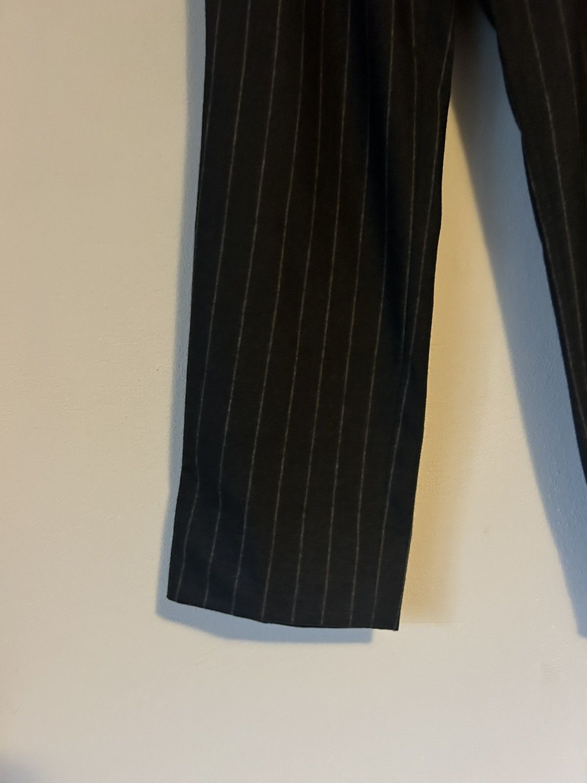 Dolce & Gabbana Pinstripe Wool Trousers with Denim Accents - Size 50 Size US 34 / EU 50 - 4 Thumbnail