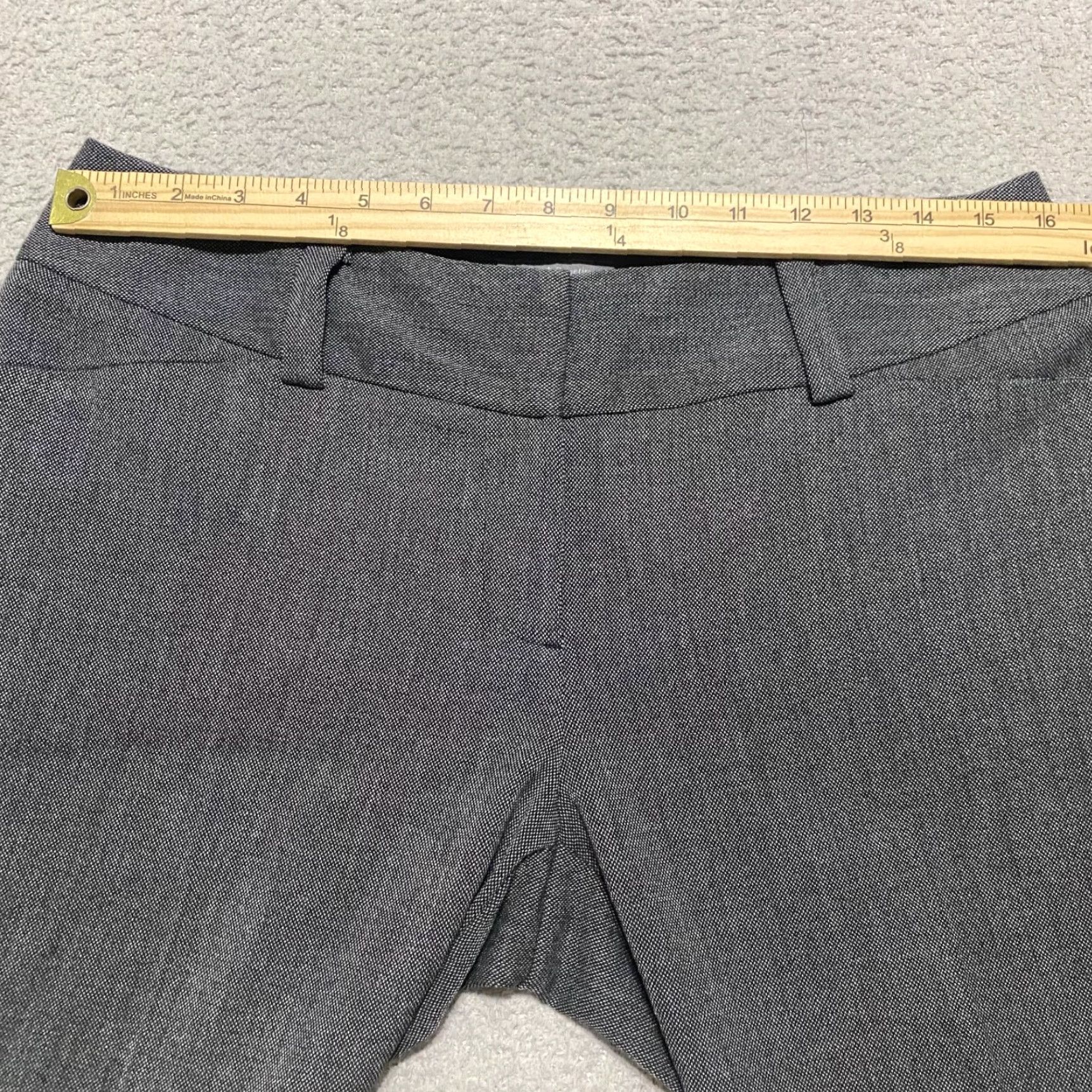 Apt. 9 Apt. 9 Womens Pants Dress Gray Wide-Leg High Rise 10P Petites Pockets Stretch Size 32" / US 10 / IT 46 - 7 Thumbnail