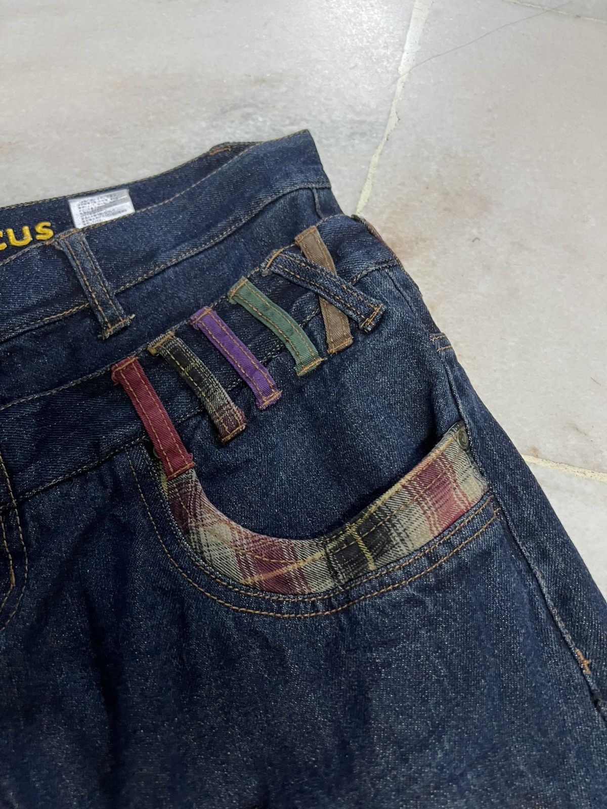 Japanese Brand 💥Double Waist💥Vintage 90’s Style Double Focus Mud Wash Jean Size US 33 - 8 Thumbnail