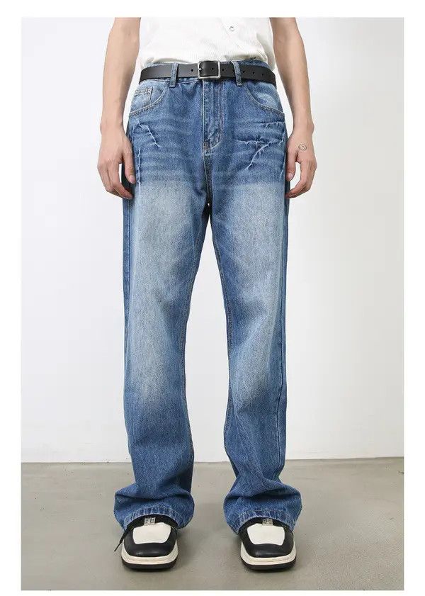 Japanese Brand Kagawa x Miki Fashion Lightning Pattern Washed Vintage Jeans Size US 32 / EU 48 - 2 Thumbnail