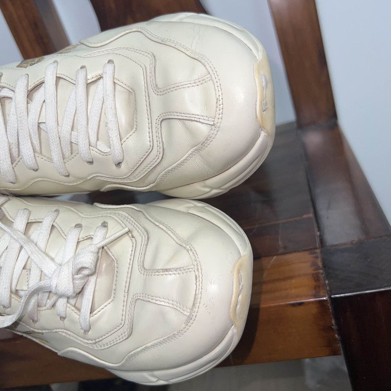 Gucci Gucci Rhyton Leather Dad Sneakers in Ivory - Size US 8.5 / EU 41-42 - 7 Thumbnail