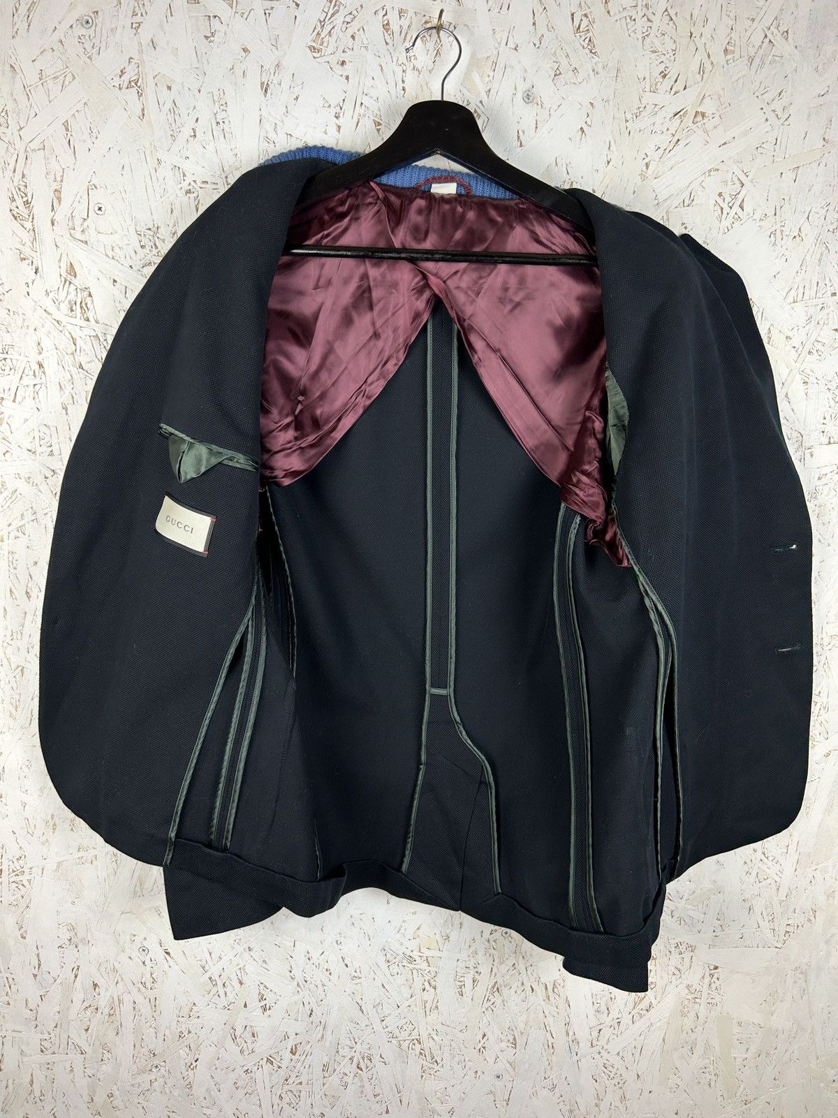 Gucci Gucci GG Ribbed Knit Emblem Embroidery Blazer Jacket Size US M / EU 48-50 / 2 - 10 Thumbnail