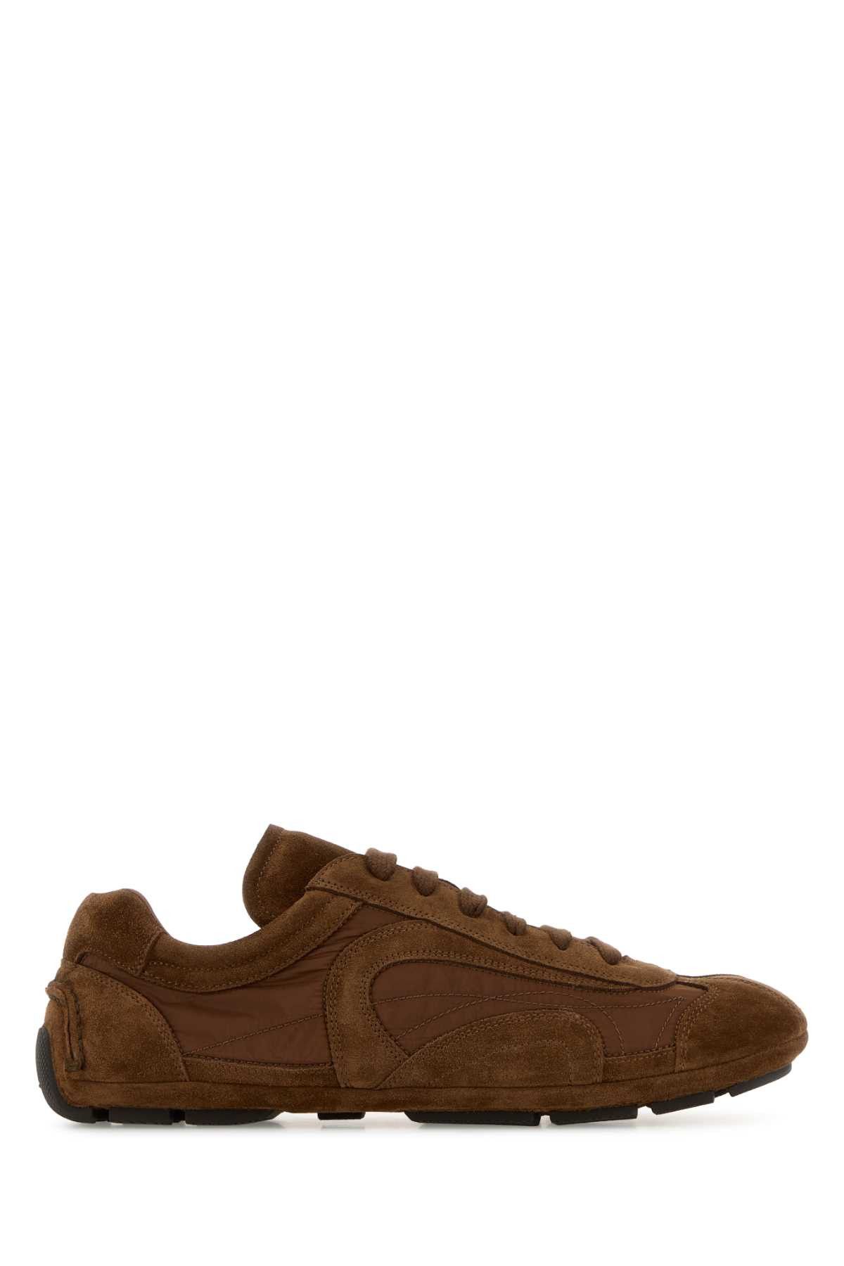 Prada Brown Suede And Re-Nylon Montecarlo Re-Edition 2005 Sneakers Size US 8 / EU 41 - 1 Thumbnail