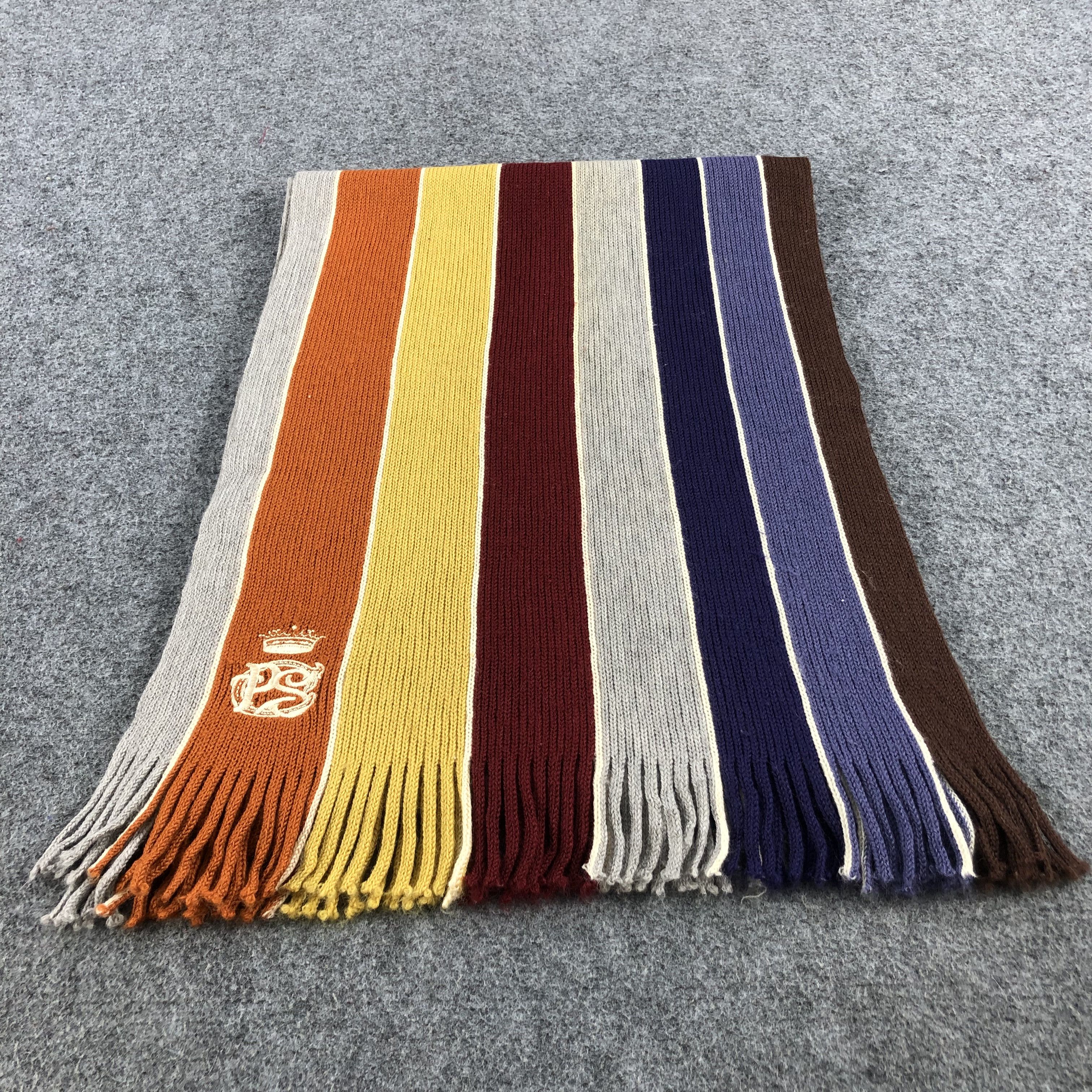 Paul Smith Paul Smith Striped Knit Wool Scarf Muffler V638 Size ONE SIZE - 2 Thumbnail