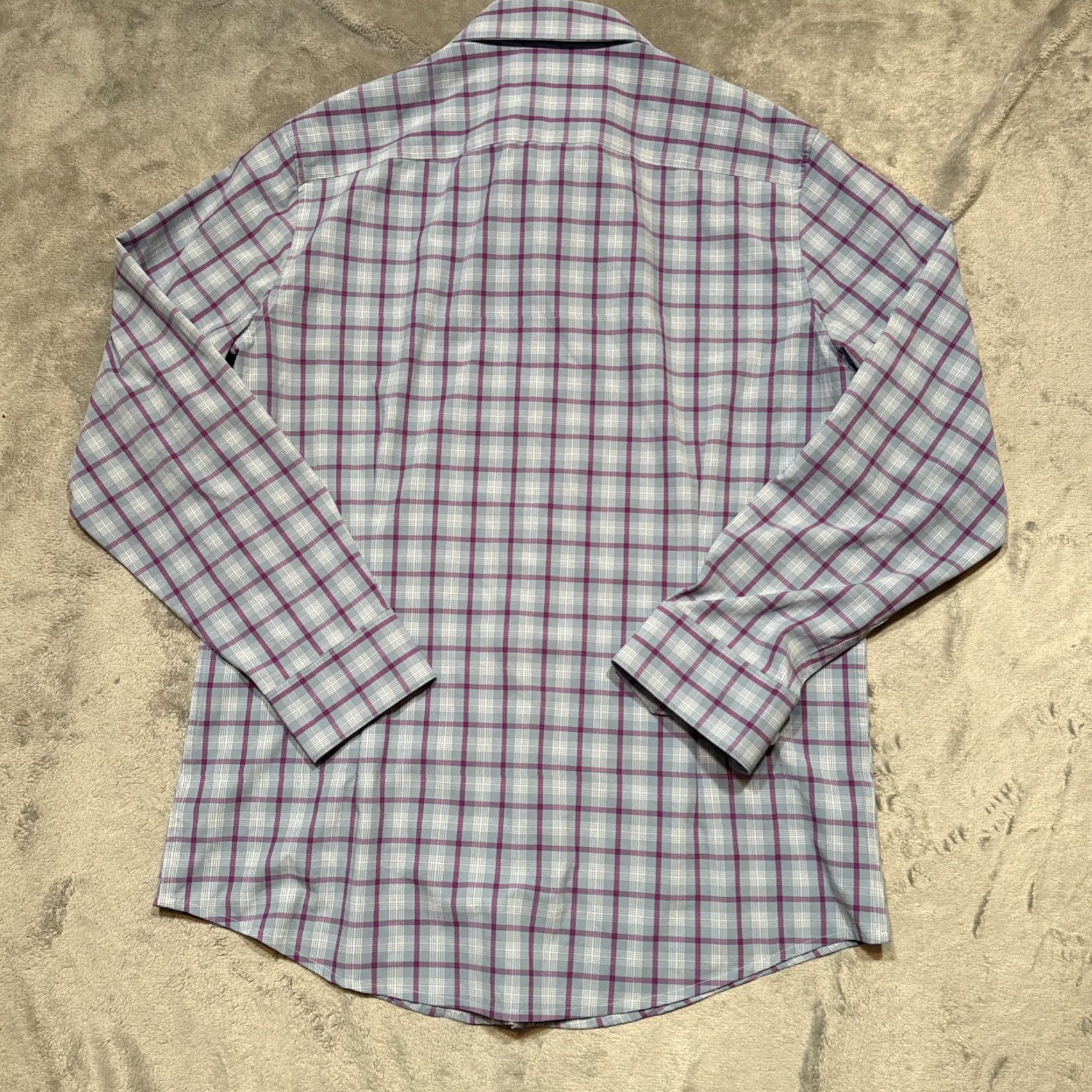 Mizzen+Main Mizzen+Main Leeward Shirt Mens Large Trim Blue Plaid Performance Long Sleeve Size US L / EU 52-54 / 3 - 6 Thumbnail
