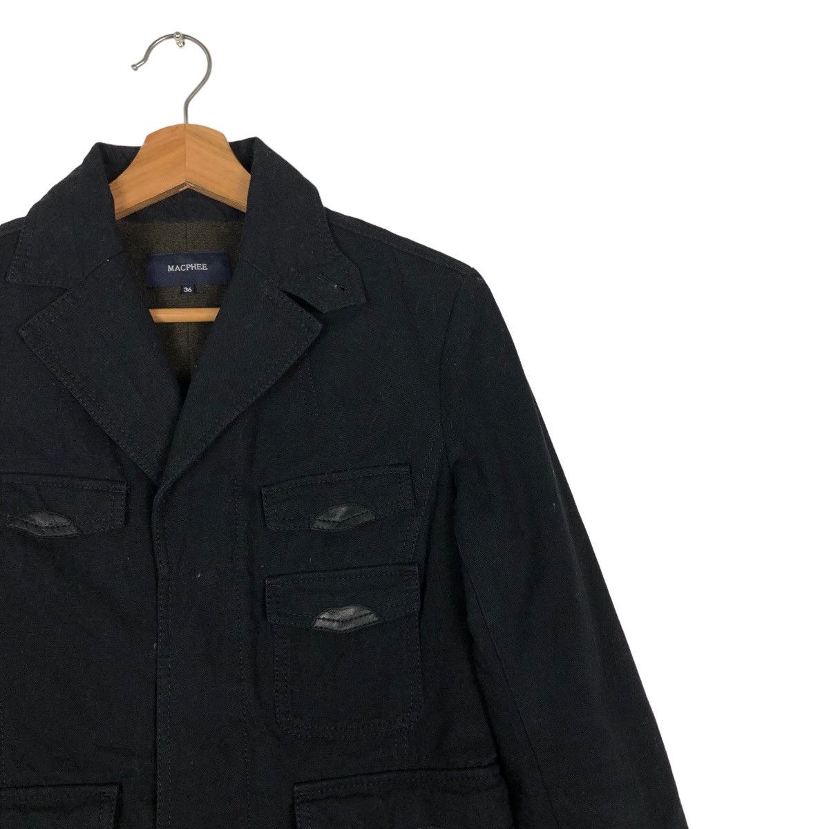 Japanese Brand 🔥Rich Black Cargo Cropped Jacket Macphee Issey Miyake Size US M / EU 48-50 / 2 - 6 Thumbnail