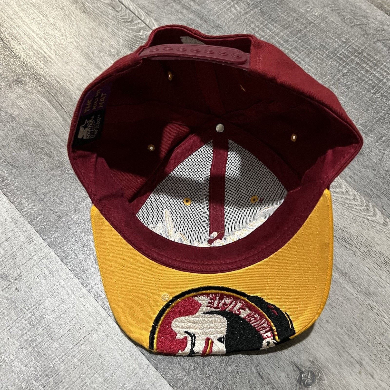 Starter VTG FSU Seminoles Script Starter Brim Logo RARE Snapback Hat Size ONE SIZE - 4 Thumbnail