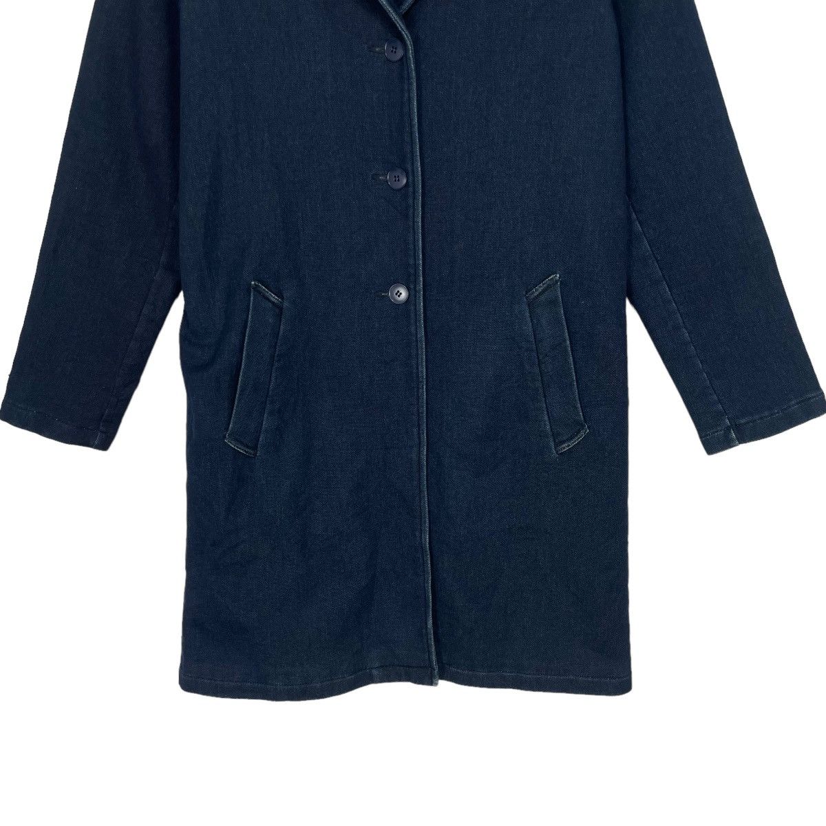 agnes b. Vintage Agnes B Denim Long Jacket Button Up Agnes B brand Size S / US 4 / IT 40 - 6 Thumbnail