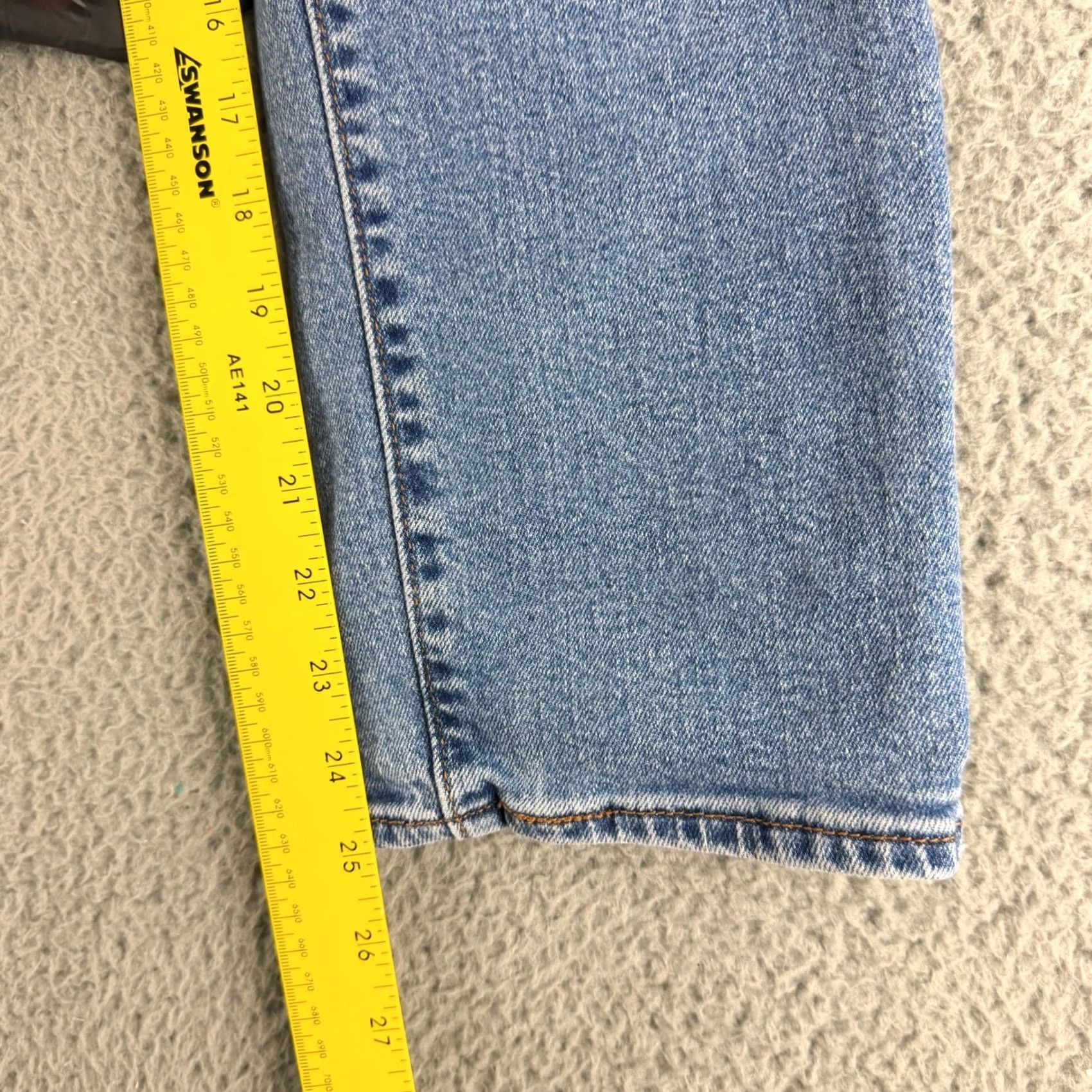 Levi's Levi'S Wedgie Straight Jeans Womens High Rise Light Blue Button Fly - Vintage, 29in Waist Size 29" - 7 Thumbnail