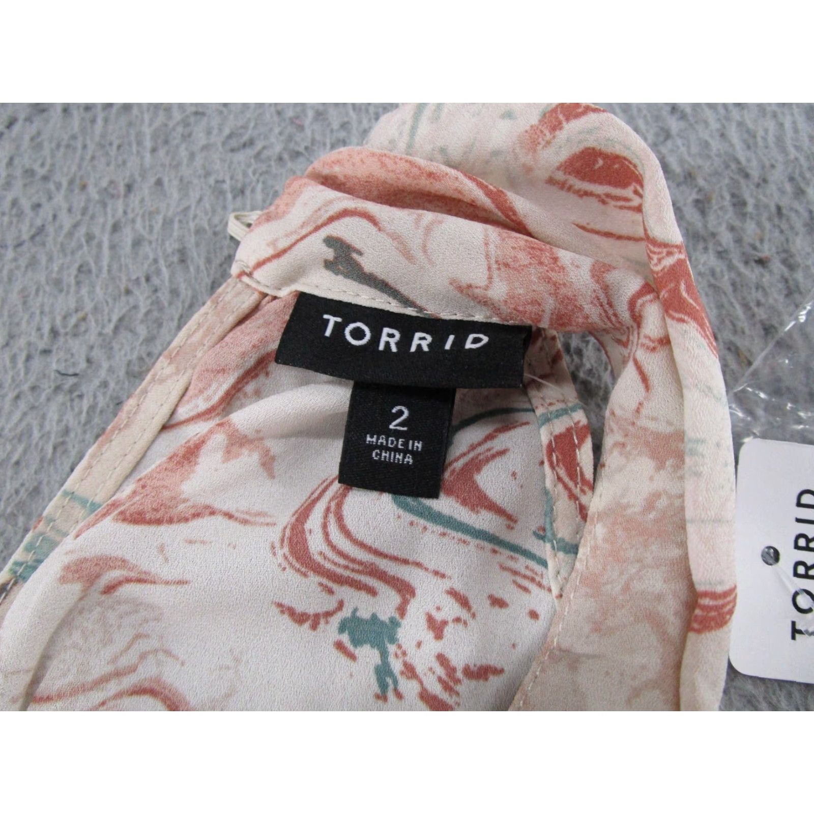 Torrid TORRID Women's Colorful Abstract Sleeveless Sheer Top Blouse Plus Size 2X NEW Size XXL / US 16-18 / IT 52-54 - 3 Thumbnail