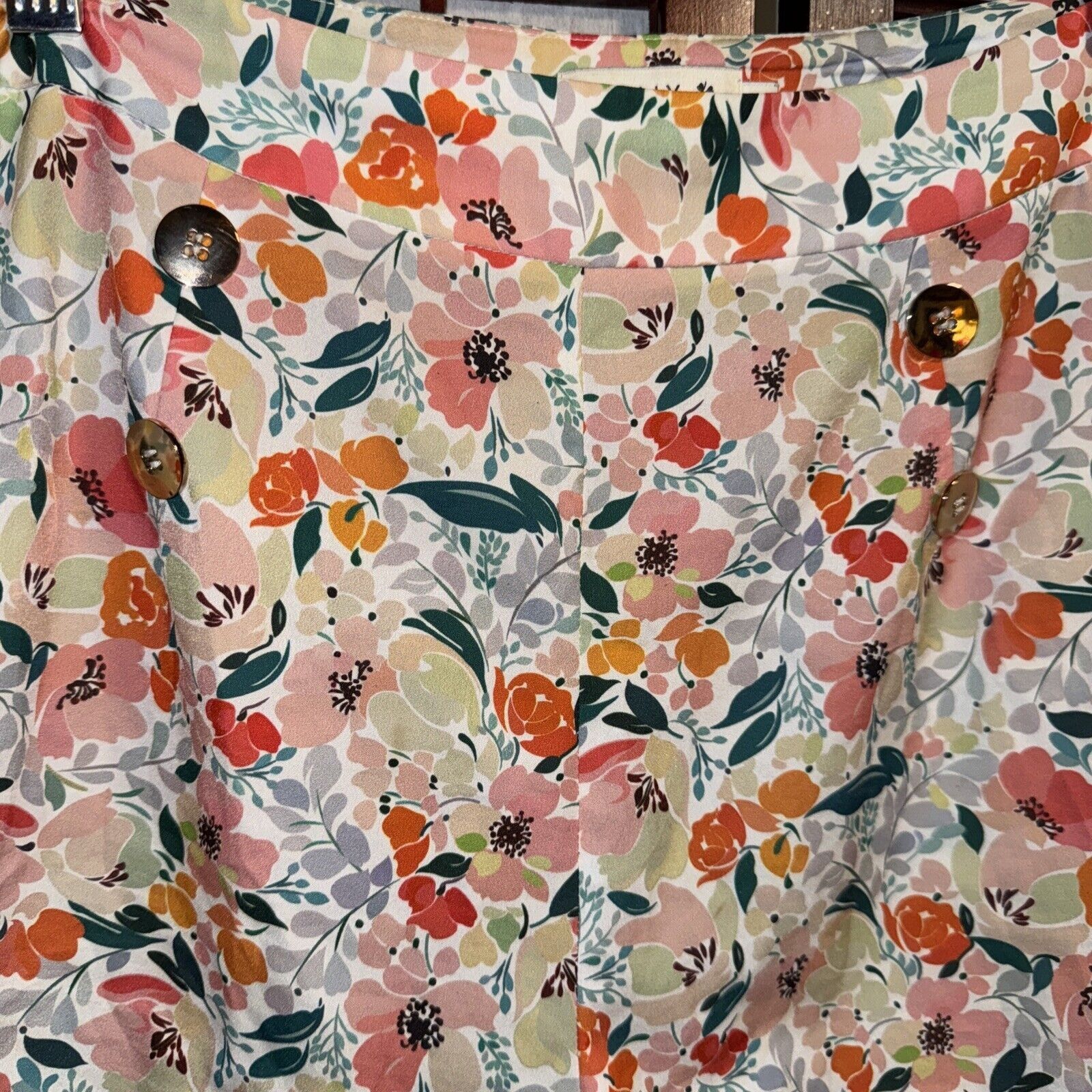Other Molly Bracken Floral Shorts Lightweight Wrinkle Free Coastal Size 25" / US 0 / IT 36 - 7 Thumbnail