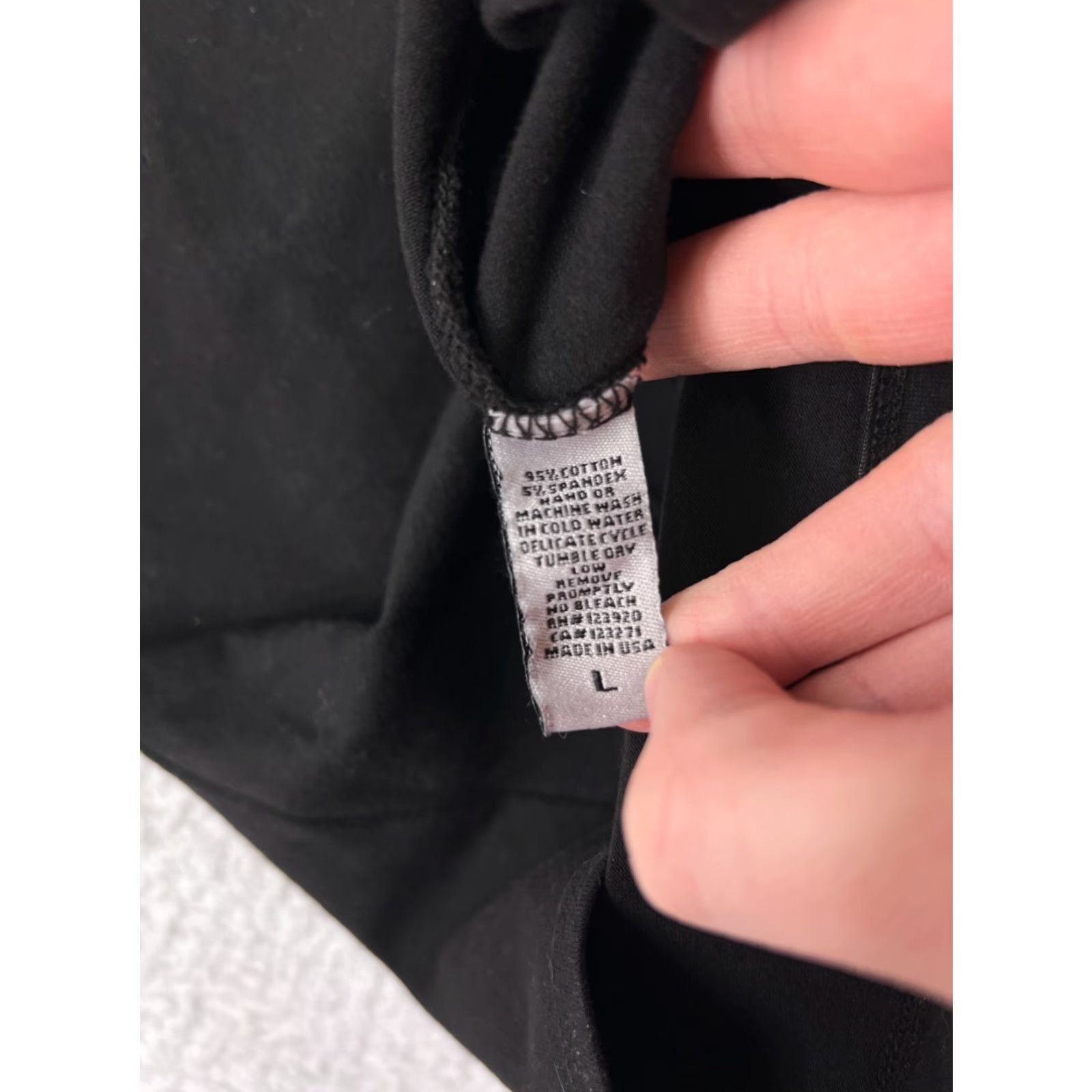 Vintage VINTAGE LA Made Skirt Womens Large Black Cotton Blend Stretch Made in USA Size 36" / US 14 / IT 50 - 4 Thumbnail