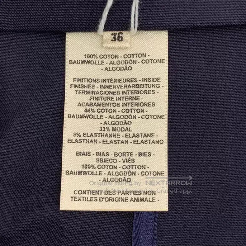 Hermes Hermes Dark Blue Bell Chain Cotton Casual Skirt Size 24" / US 00 / IT 34 - 7 Thumbnail