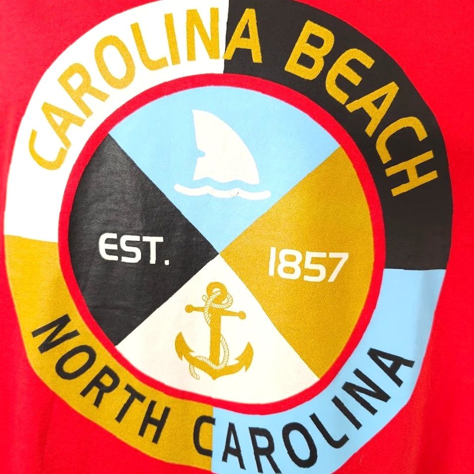 Fruit Of The Loom Carolina Beach T Shirt Mens Size Medium Red North Carolina Travel Destination Fruit of the Loom Clothing Shirt Mens Short Sleeve Crew Neck Cotton Size US M / EU 48-50 / 2 - 3 Thumbnail