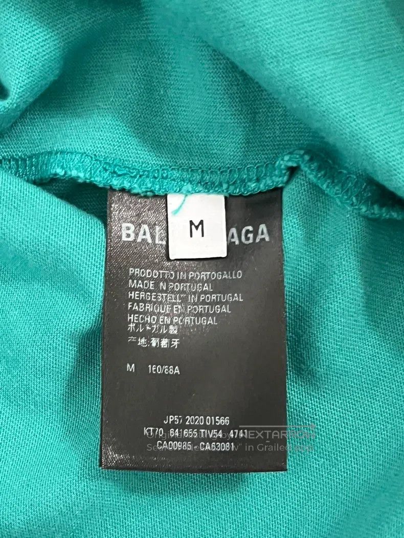 Balenciaga Balenciaga Lake Green Letter Print Short Sleeve T-Shirt Size US M / EU 48-50 / 2 - 5 Thumbnail