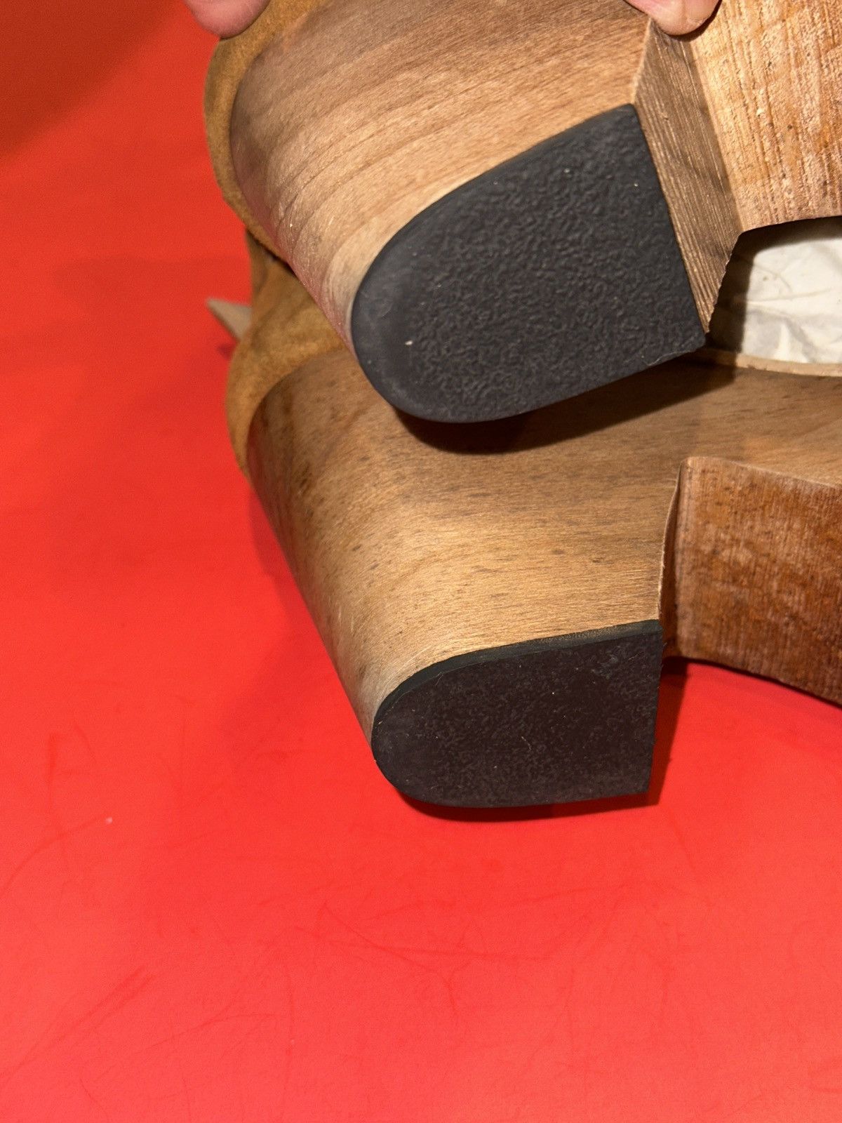 Free People Free People Cedar Wood Tan Suede Platform Clogs Heels 9 US Size US 9 / IT 39 - 11 Thumbnail