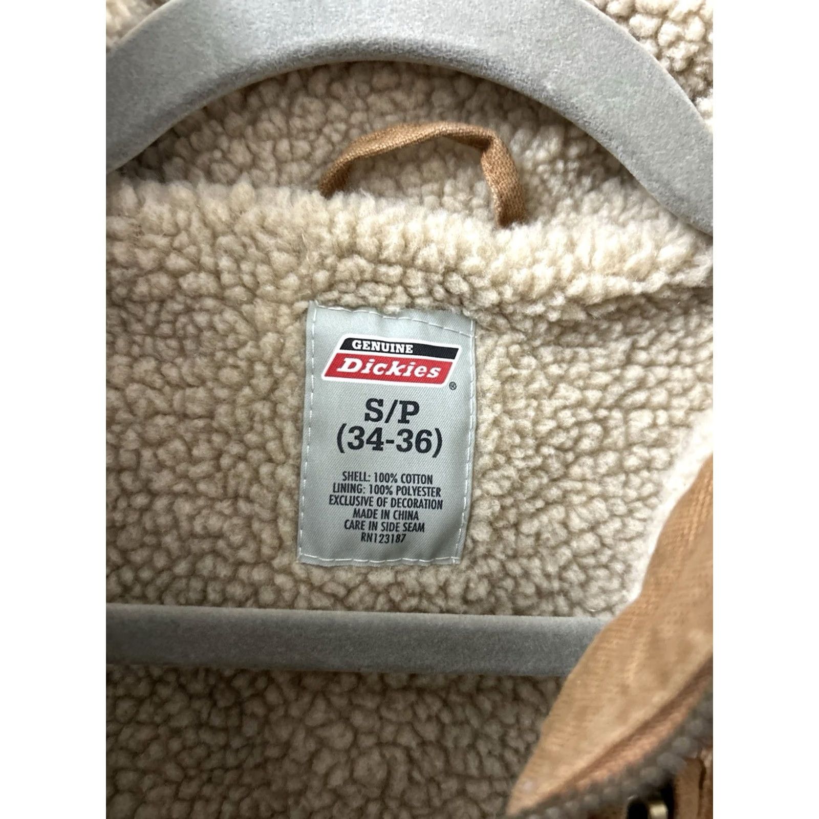 Dickies Dickies Vest Mens S Brown Duck Canvas Full Zip Lined Pockets Sherpa Insulated Workwear Jacket/Cotton Canvas Vest with Zipper Pockets Size US S / EU 44-46 / 1 - 4 Thumbnail