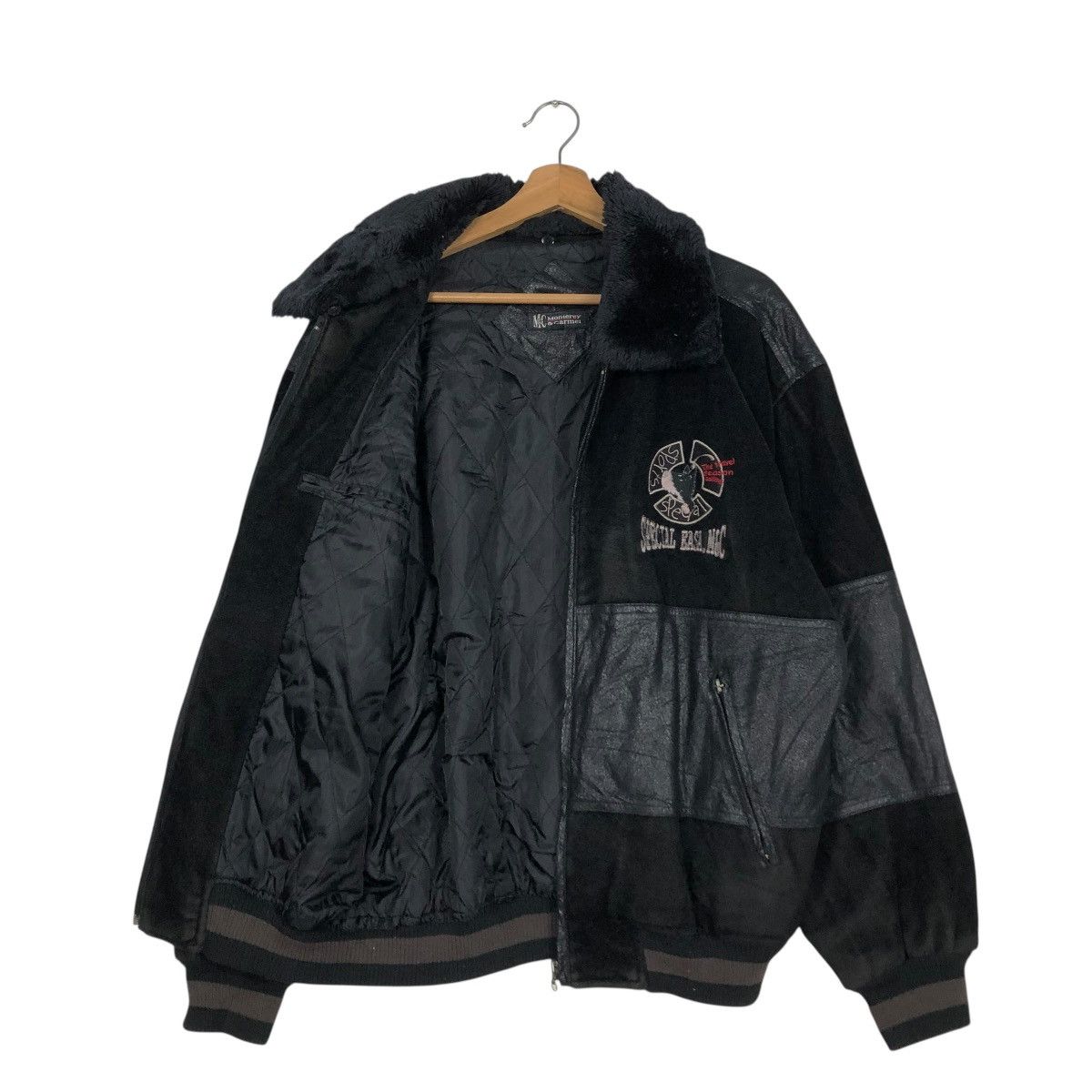Genuine Leather 🔥VINTAGE BOMBER LEATHER JACKET MONTEREY & CARMEL ISSEYMIYAKE Size US M / EU 48-50 / 2 - 13 Thumbnail